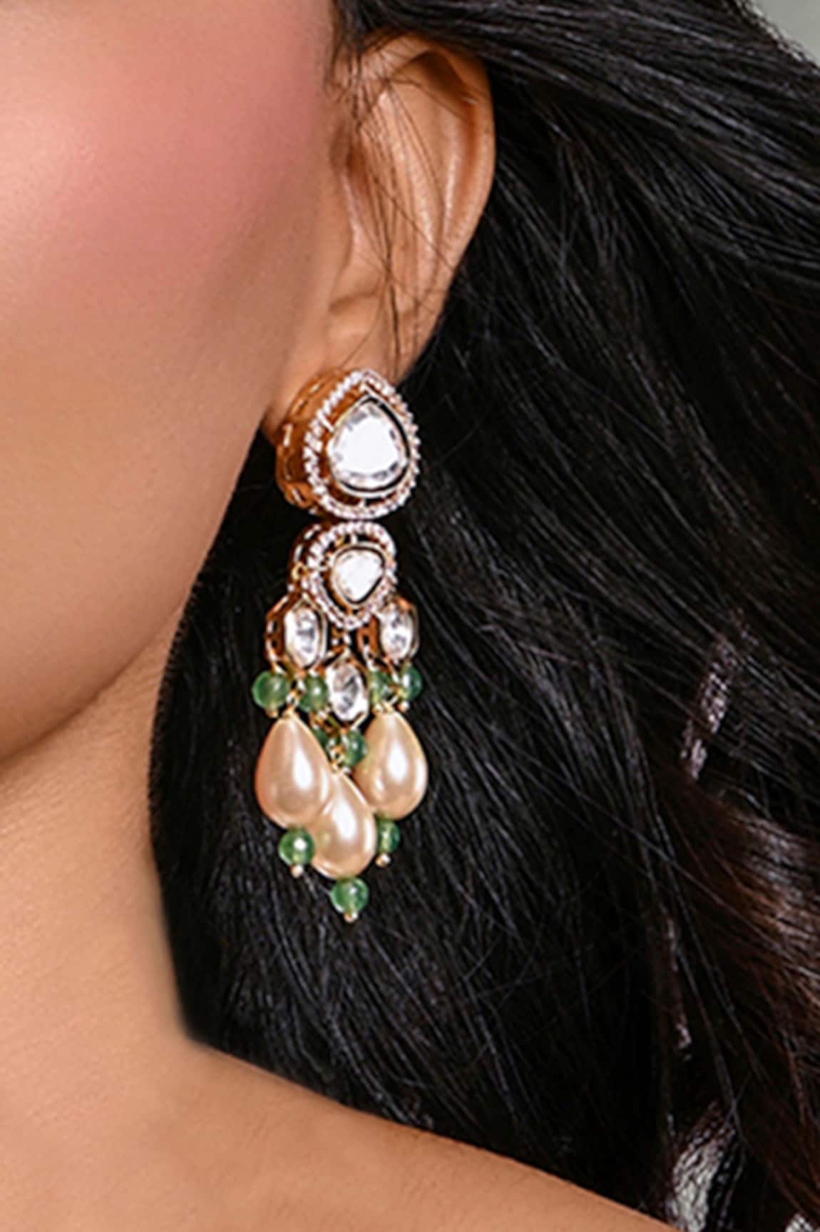 Joules By Radhika Lustrous Lotus Earrings 