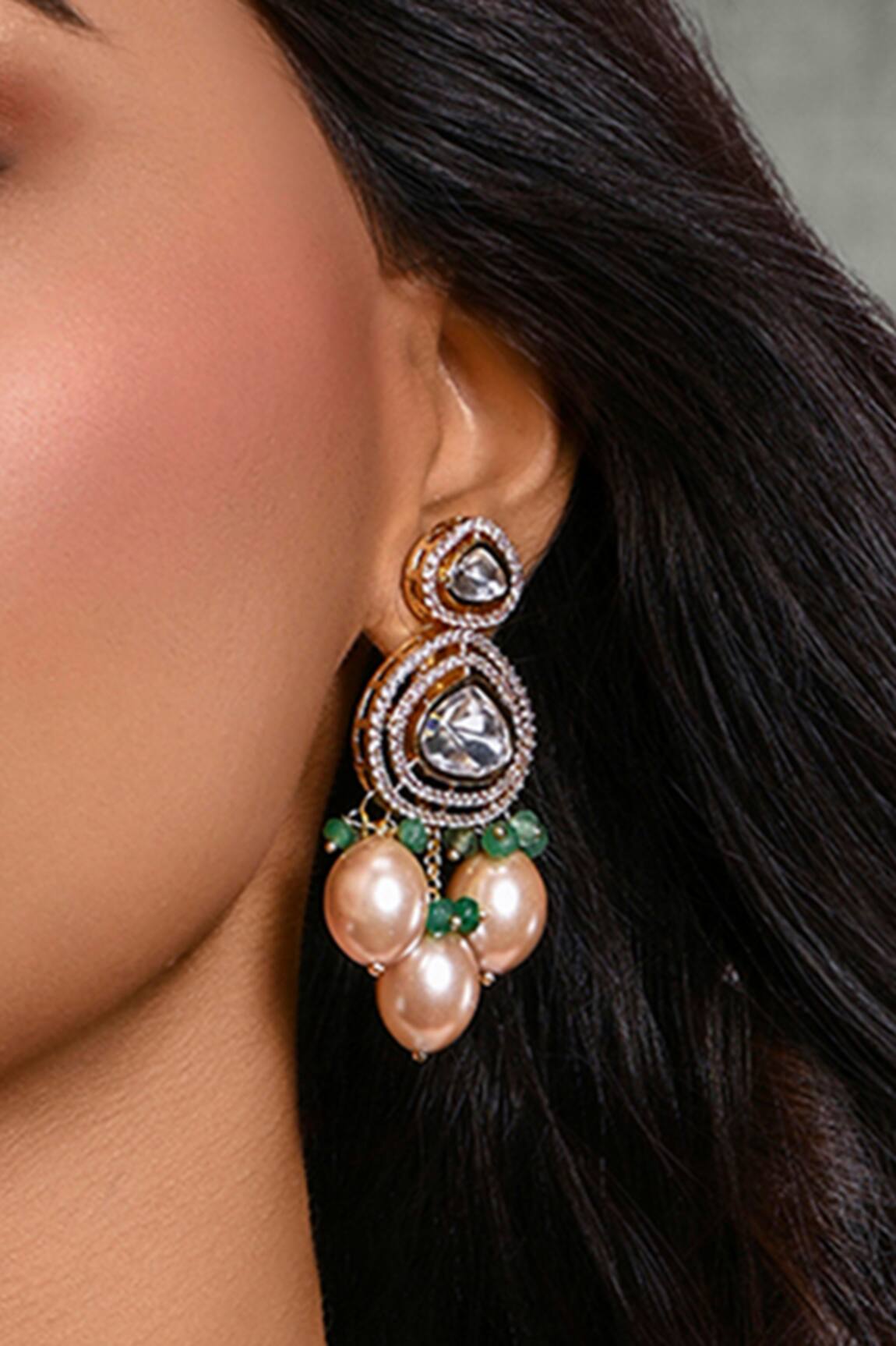 Joules By Radhika Radiant Riviera Gold Earrings 