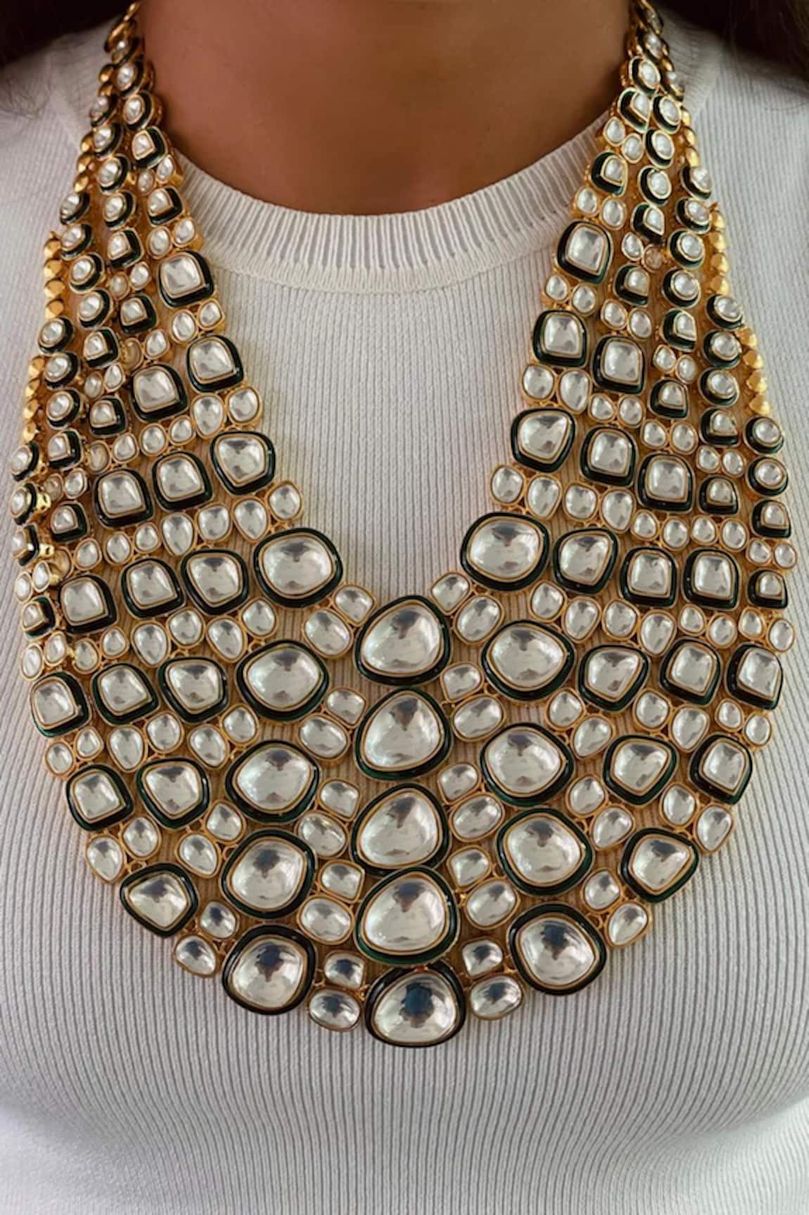Prerto Karri Kundan Polki Necklace Set 