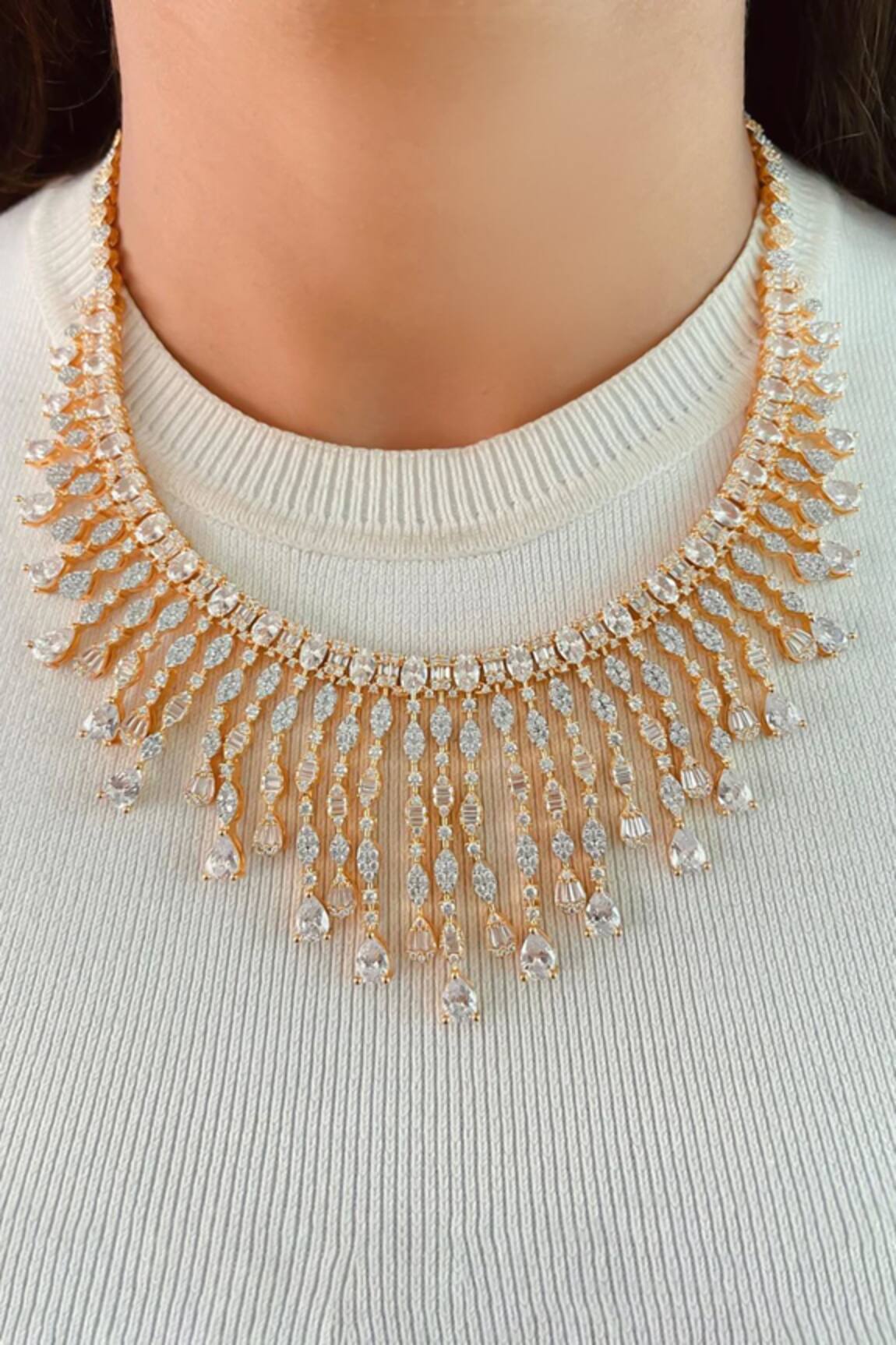 Prerto Rafflesia Dimonte Chrome Necklace Set 