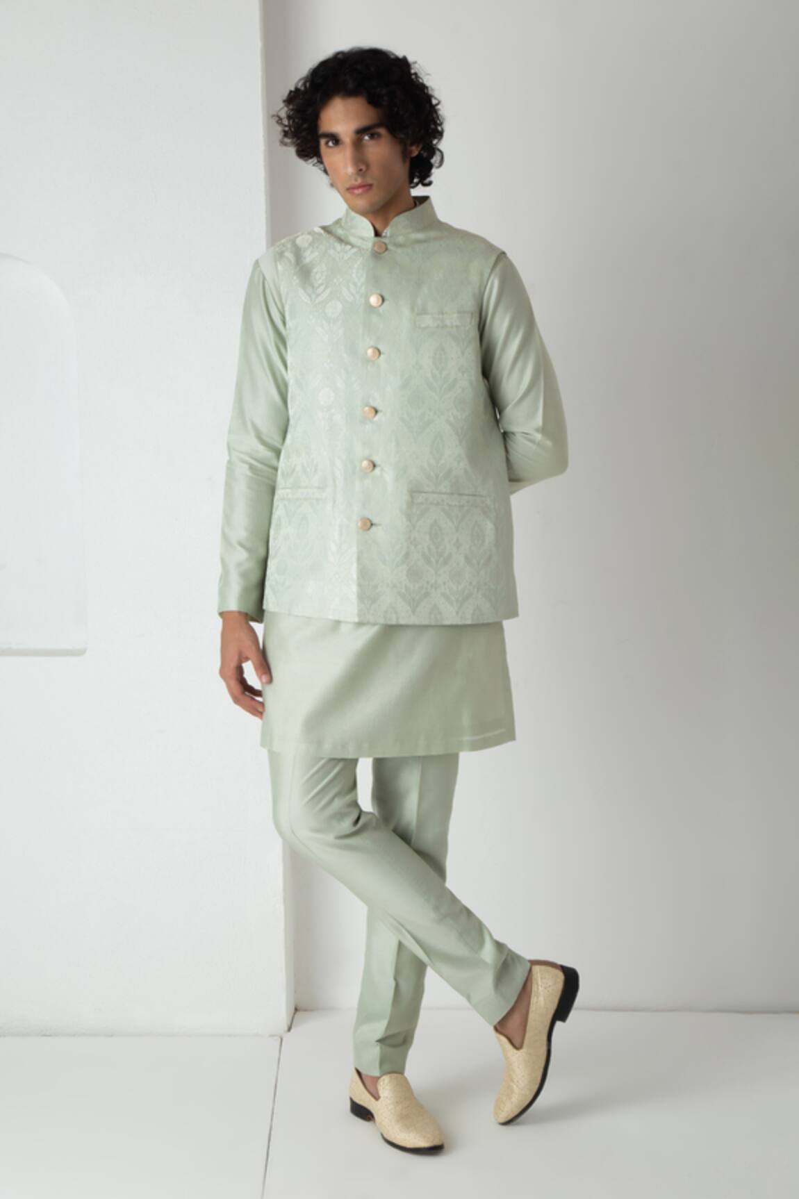 Chhaya Mehrotra Glass Green Esper Bundi Set 
