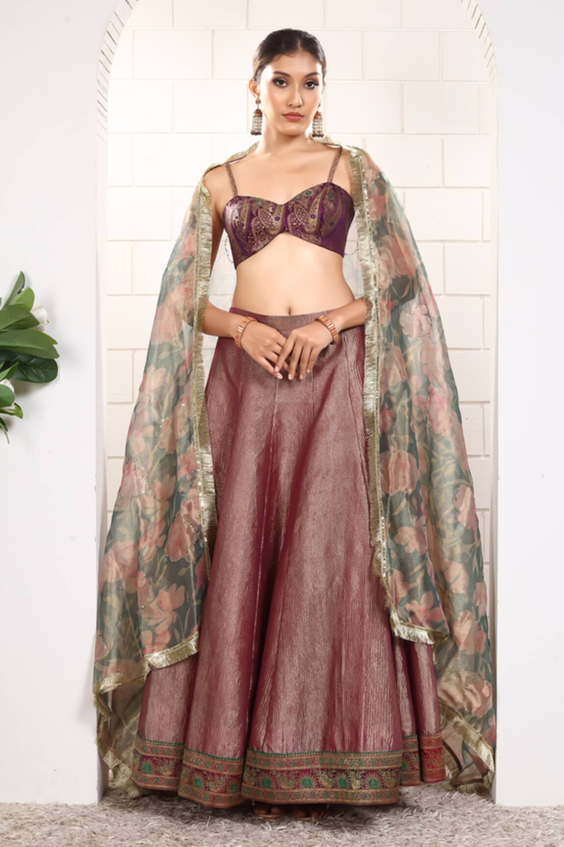 Anita Kanwal Designer Purple Lehenga Set  