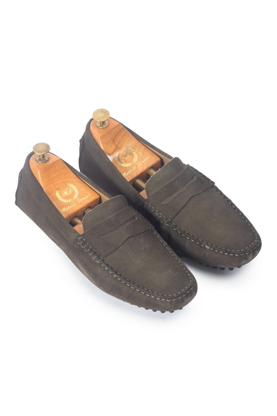 Domani Gommino Suede Penny Loafers 