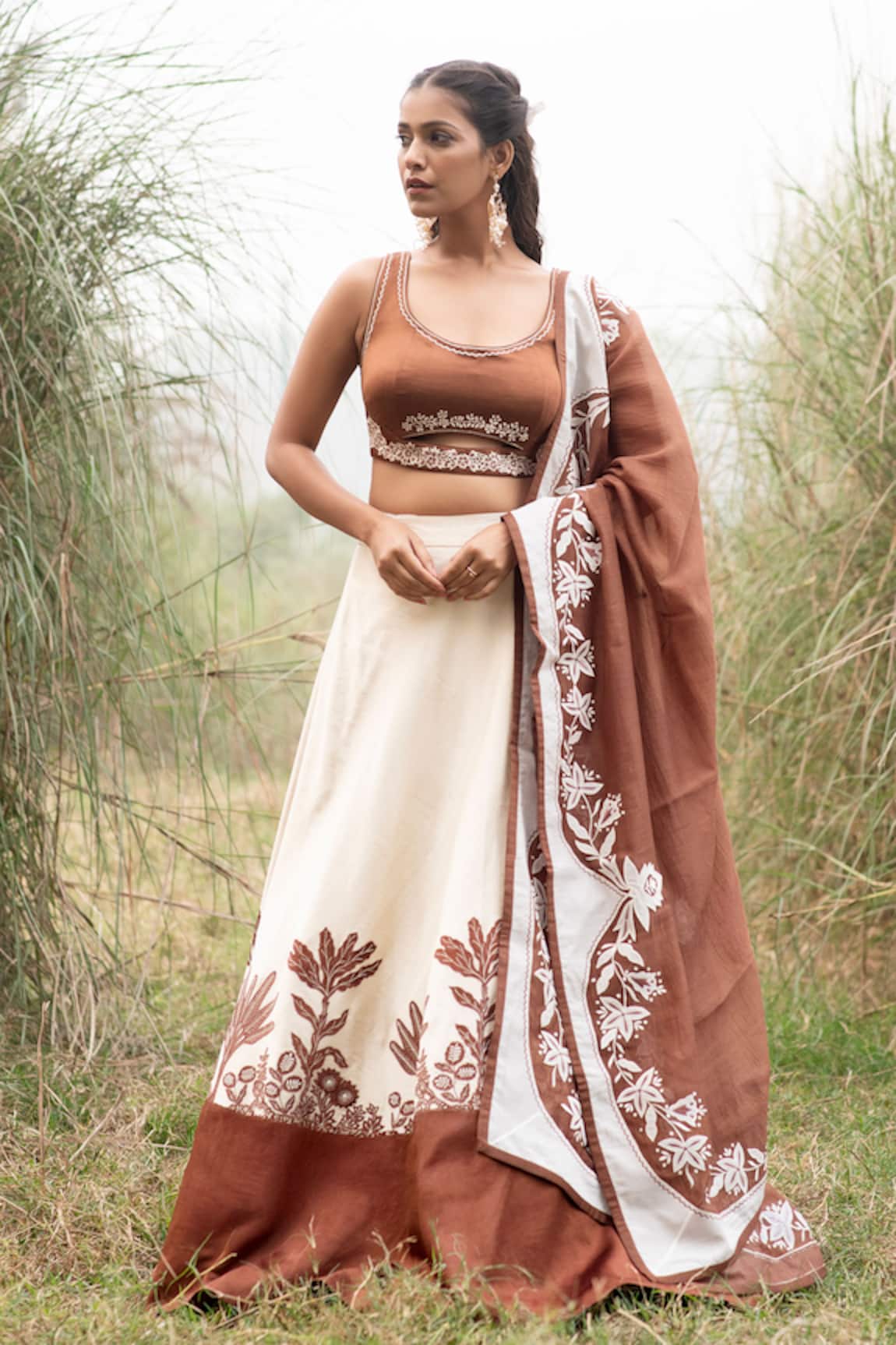 Kushani Floral Applique Lehenga Set 