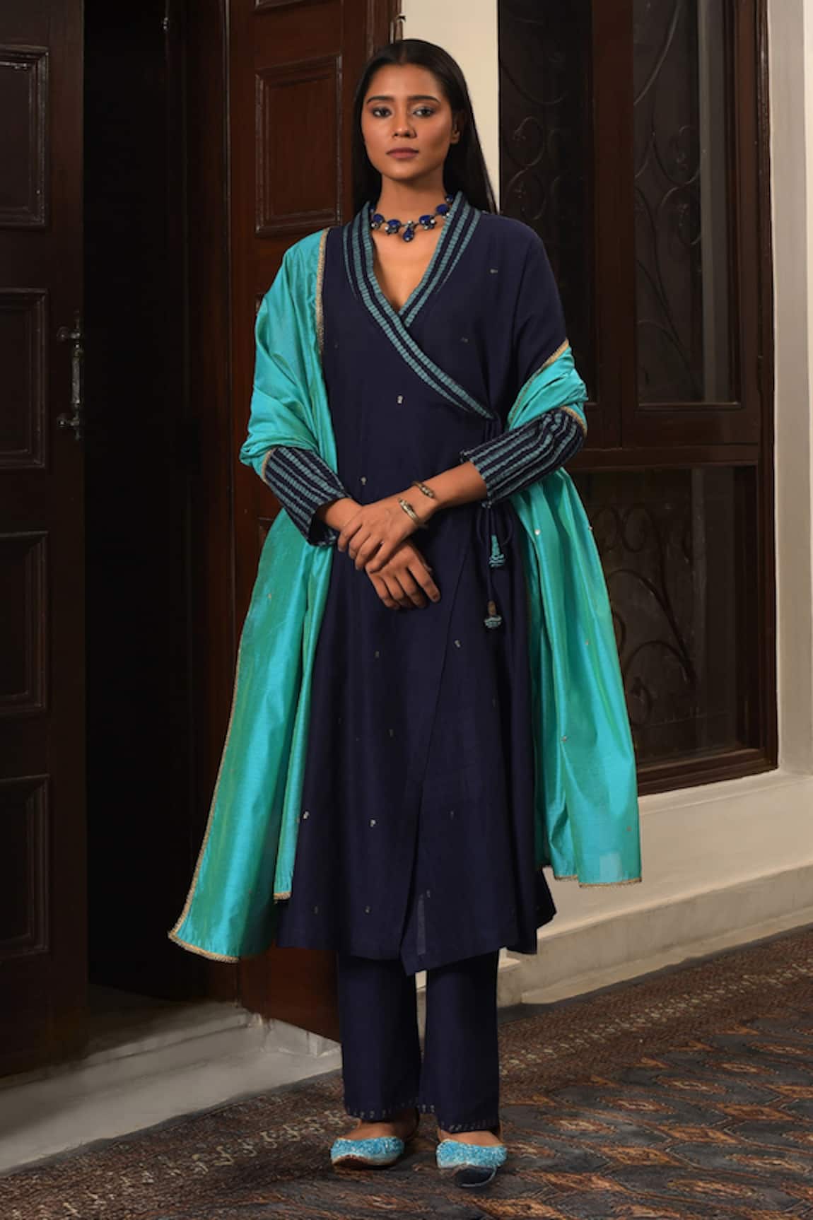 Nuhh Handwoven Cotton Angarkha Set 