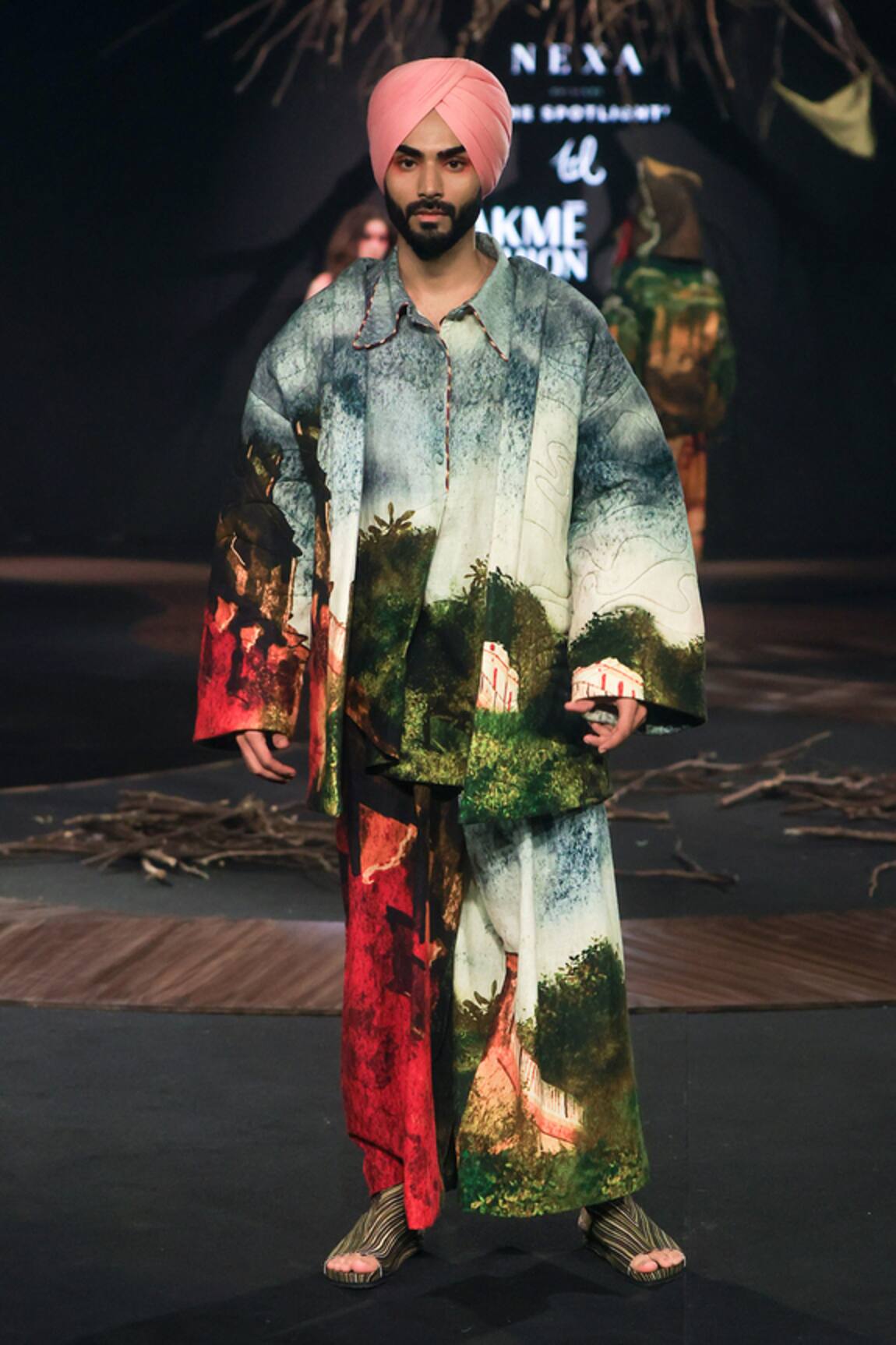Til Hand Painted Cotton Oversized Jacket 