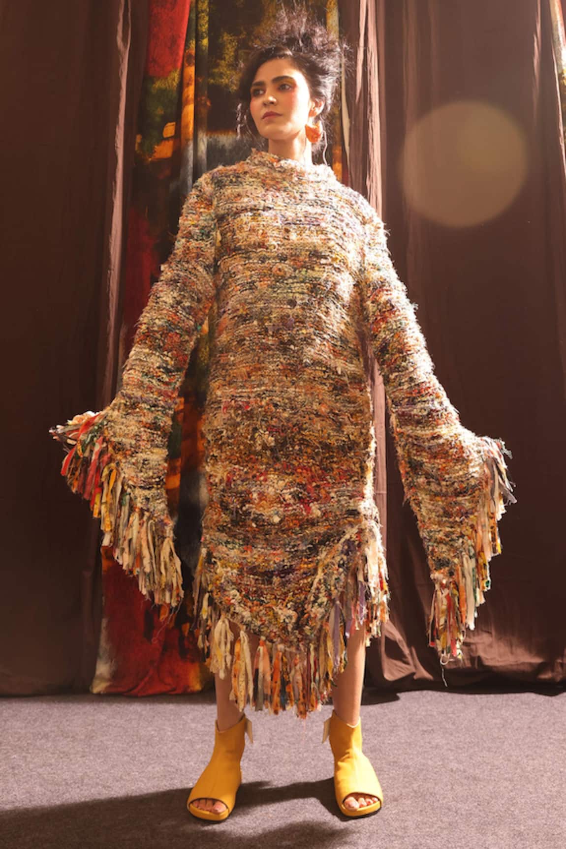 Til Multicolor Upcycled Cotton Katran Dress 