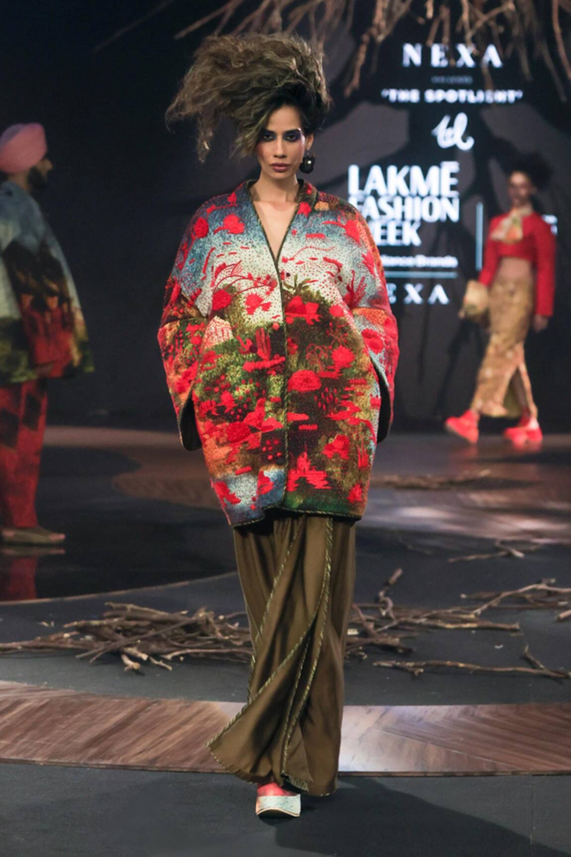Til Olive Cotton Lungi Draped Pant 