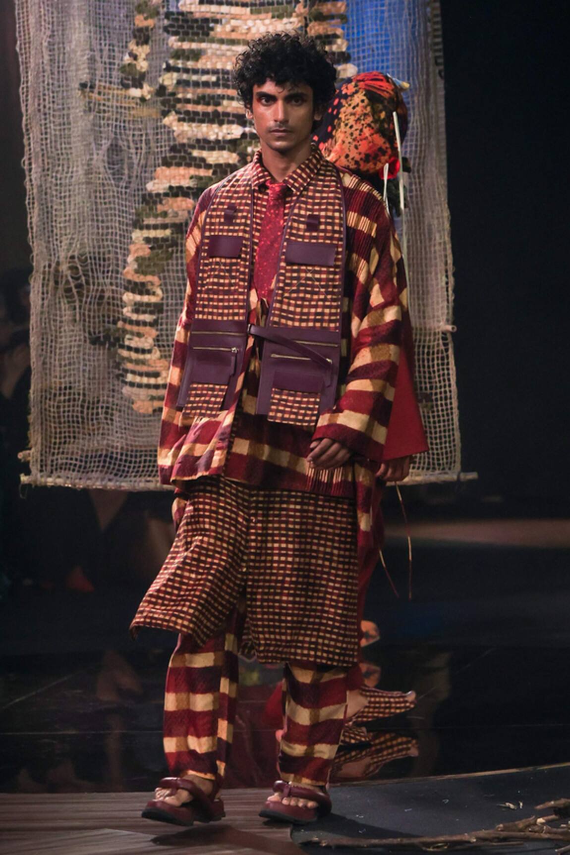Til Plaid Chanderi Overlay 