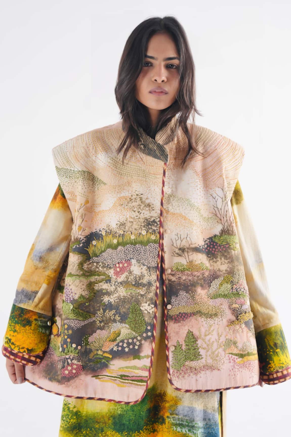 Til Multi Color Embroidered Jacket 
