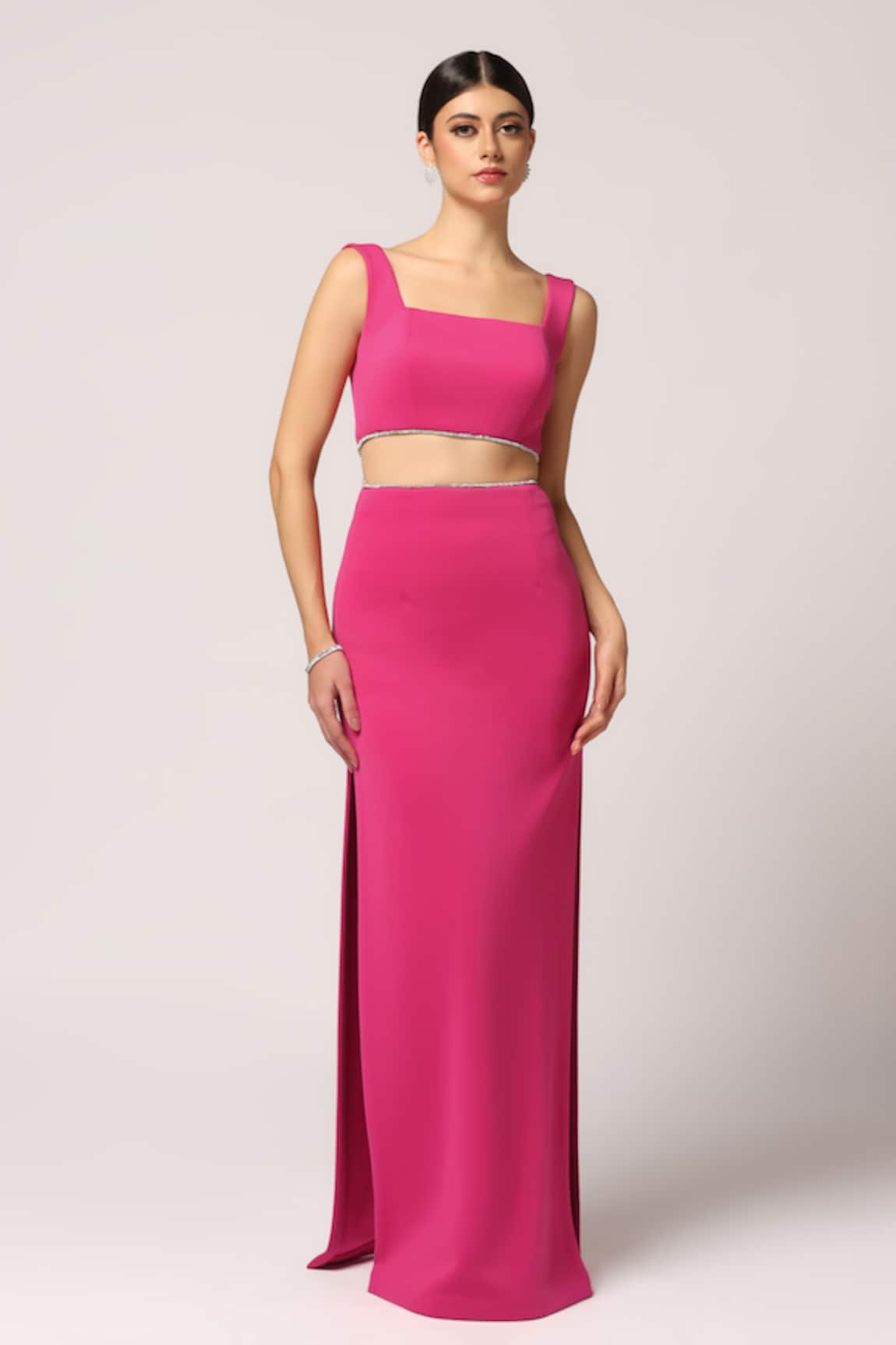 Pooja Peshoria Pink Designer Cutout Dress 