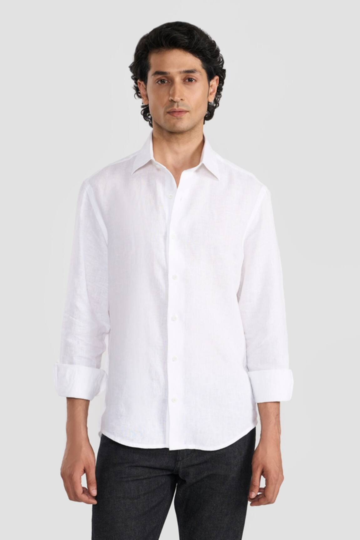 PERONA Ronan Linen White Shirt 