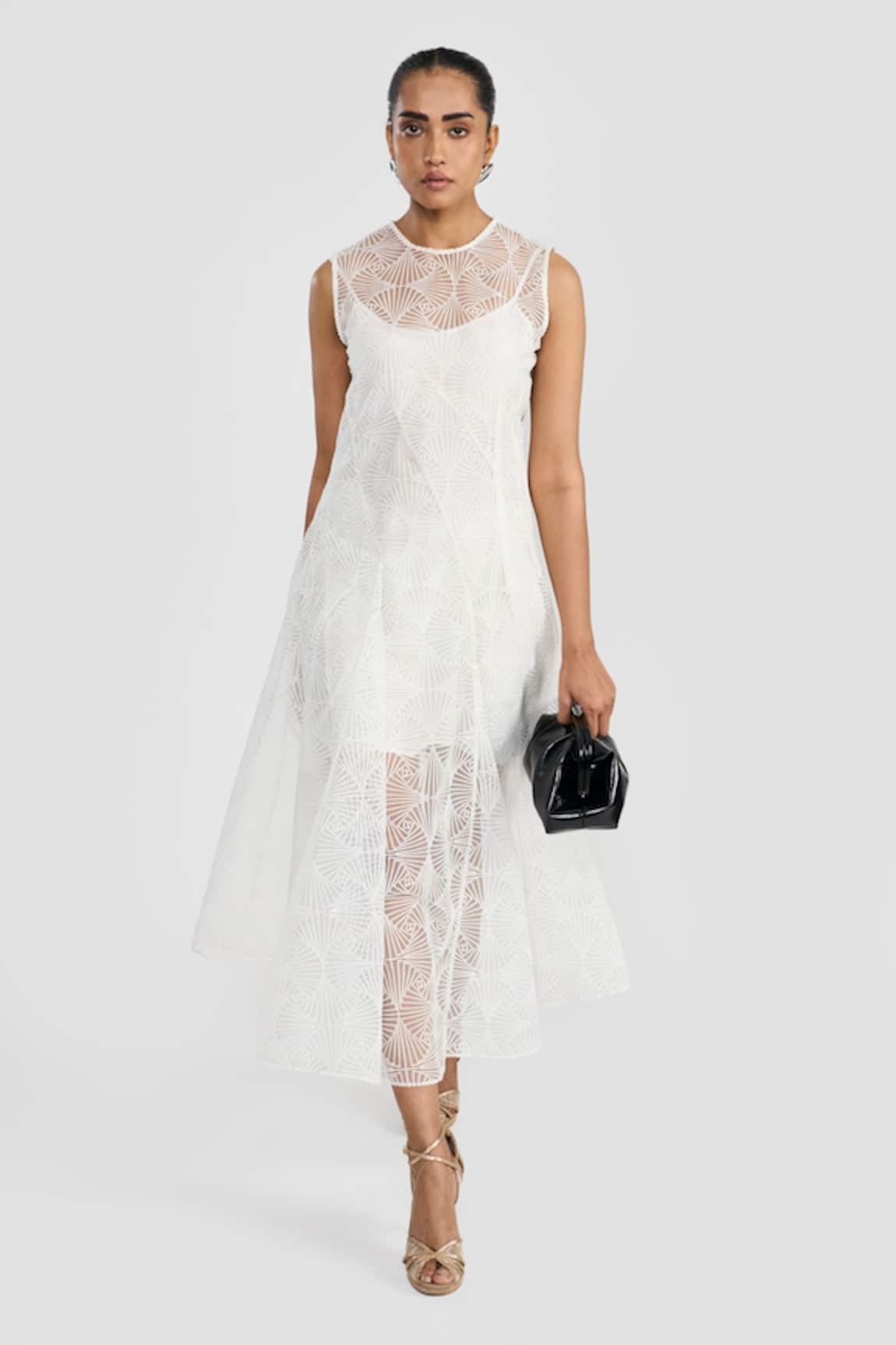 PERONA White Designer Angela Dress 