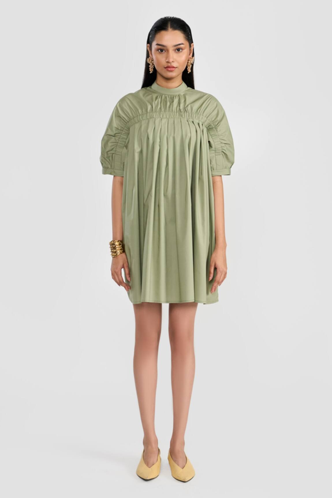 PERONA Sage Green Designer Dress 