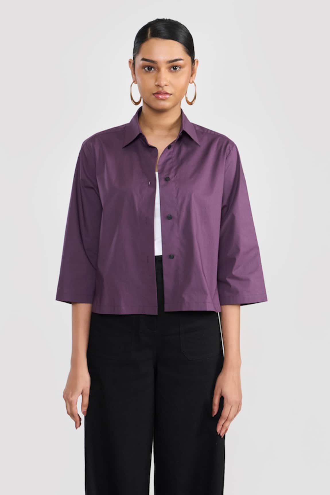 PERONA Midnight Plum Penny Shirt 