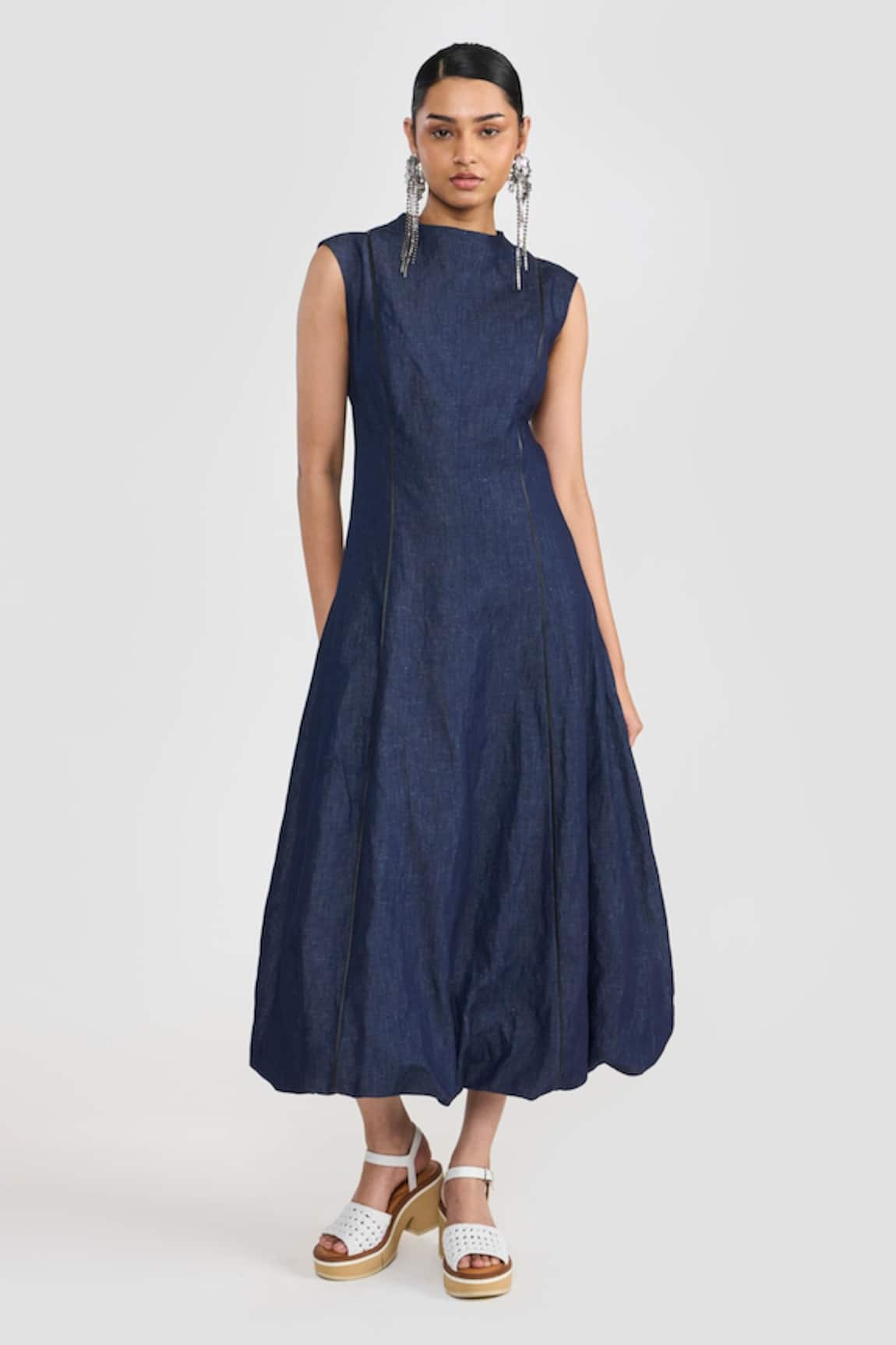 PERONA Navy Designer Dress 