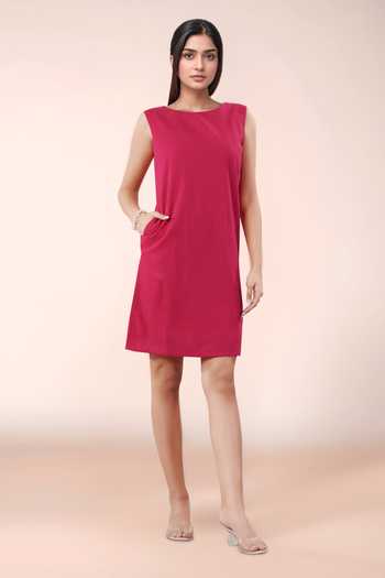 Naintara Bajaj Fuchsia Cotton Designer Dress