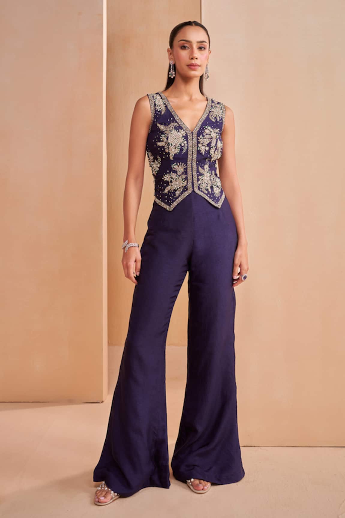 Aakansha Gupta Dark Blue Dusk Co-ord Set 