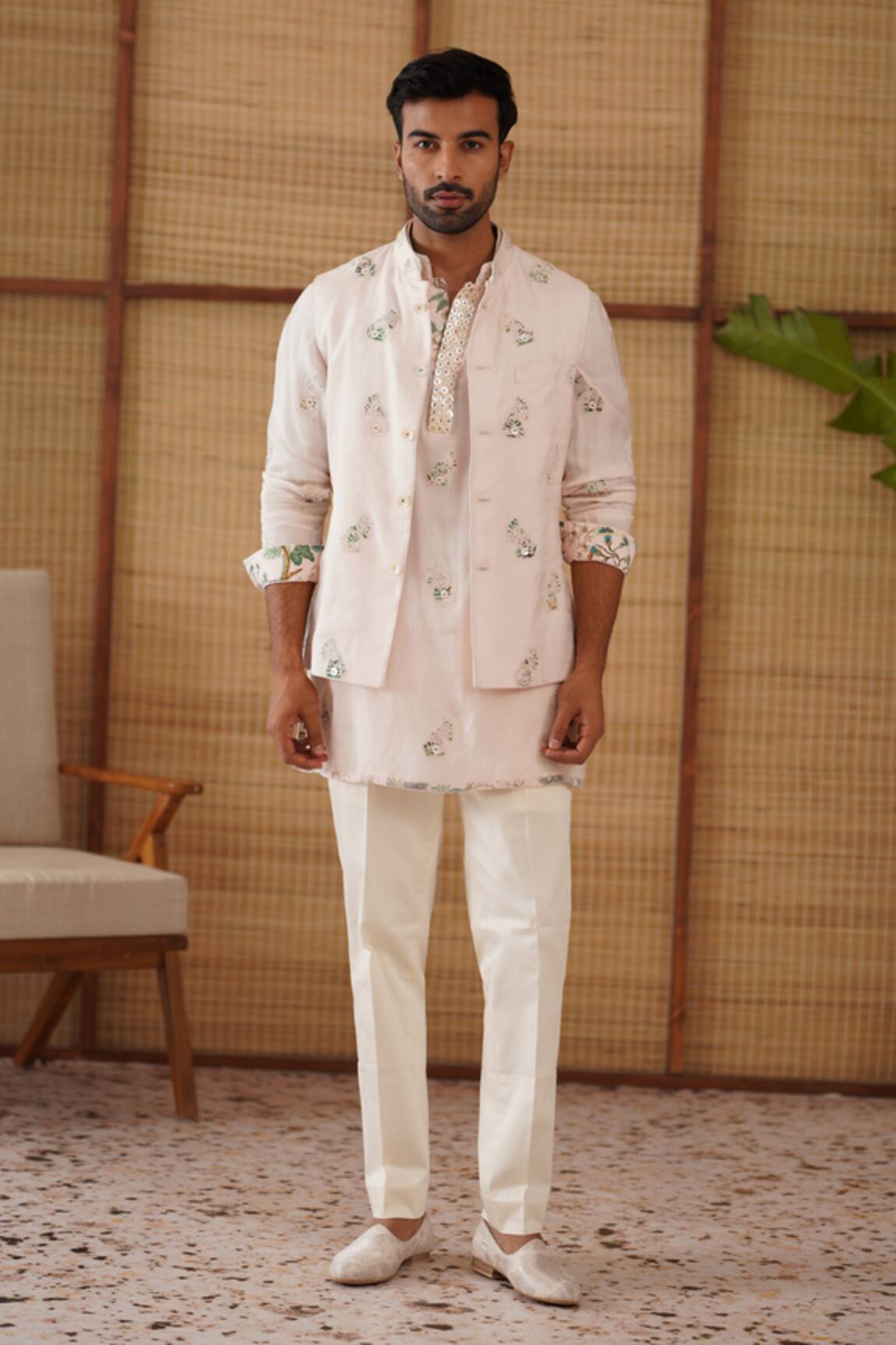 Arjan Dugal Gramophone Nehru Jacket Set 