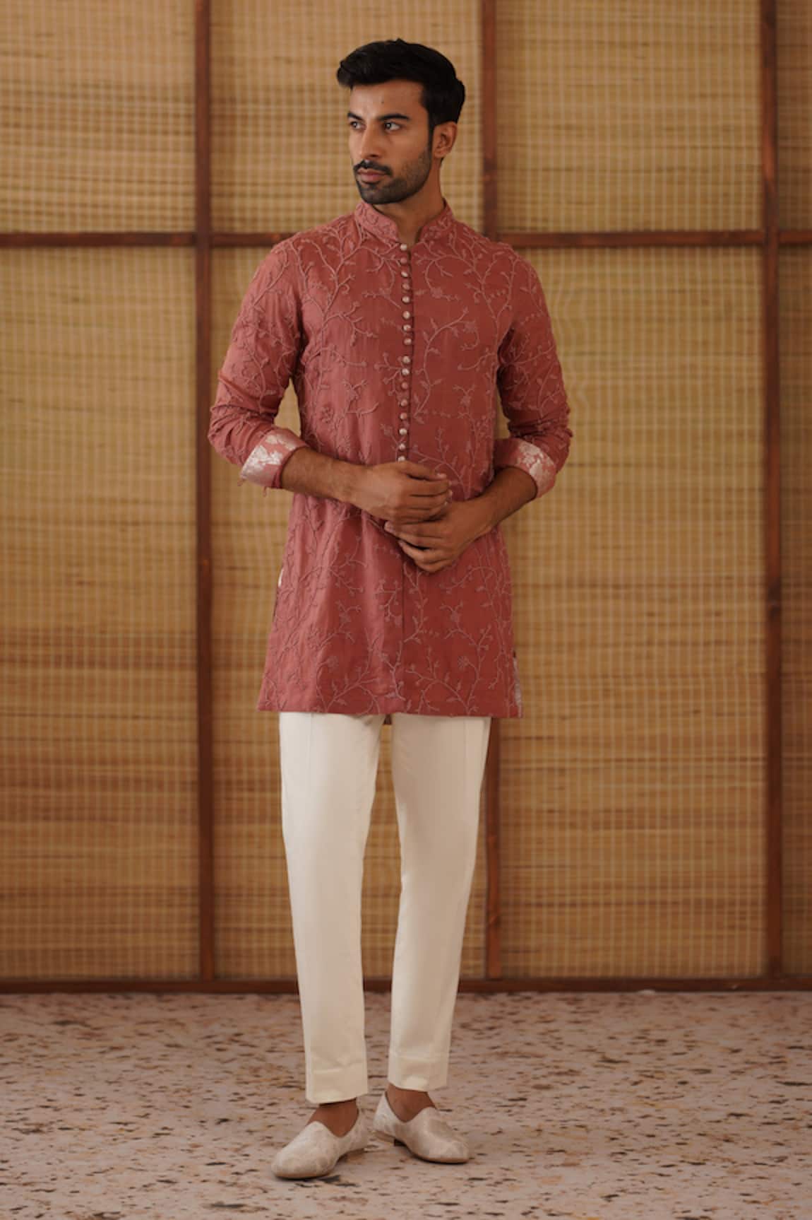 Arjan Dugal Beads Kurta Set 