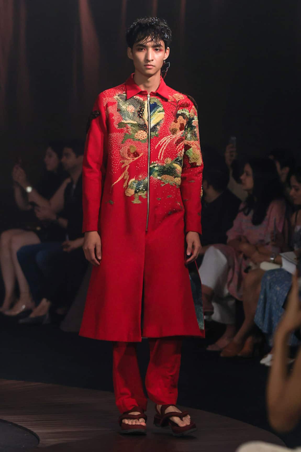 Til Embroidered Long Jacket Kurta Set 