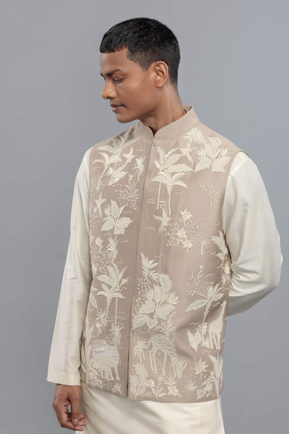 Rohit Bal Designer Embroidered Nehru Jacket 