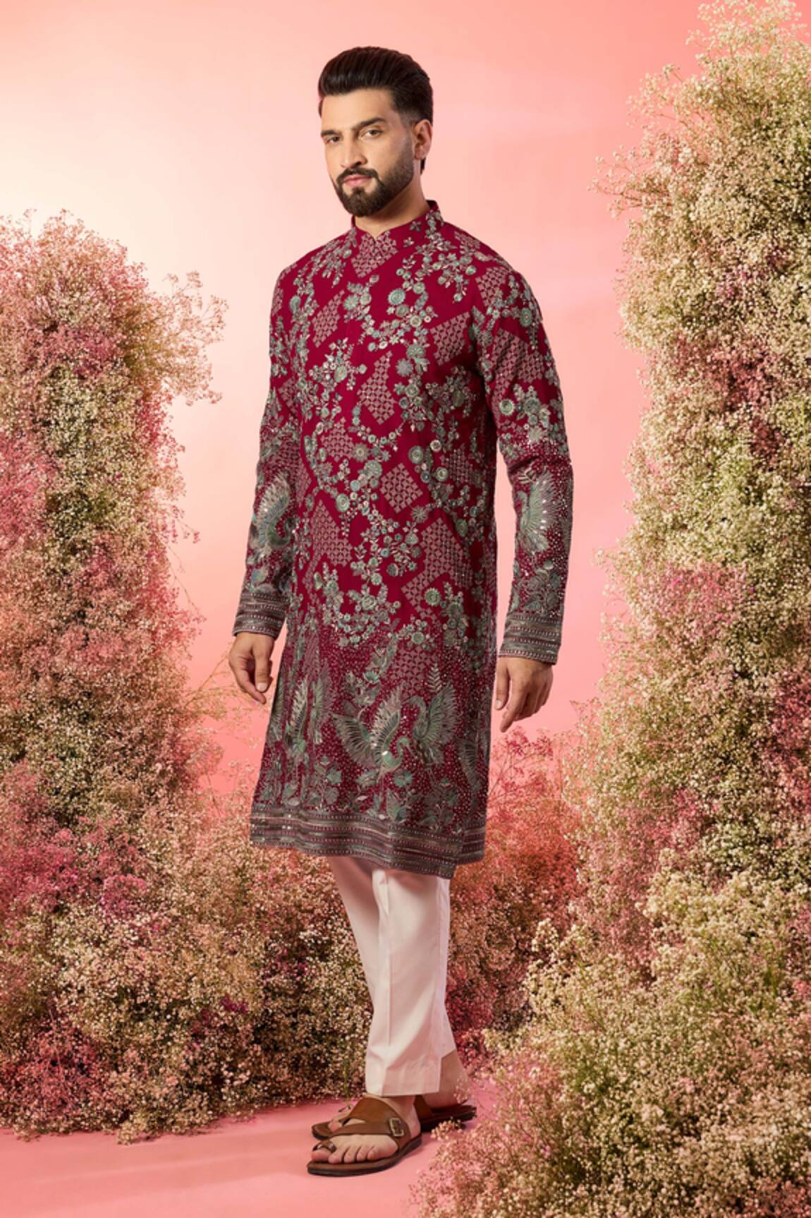 Kasbah Floral Chikankari Kurta 