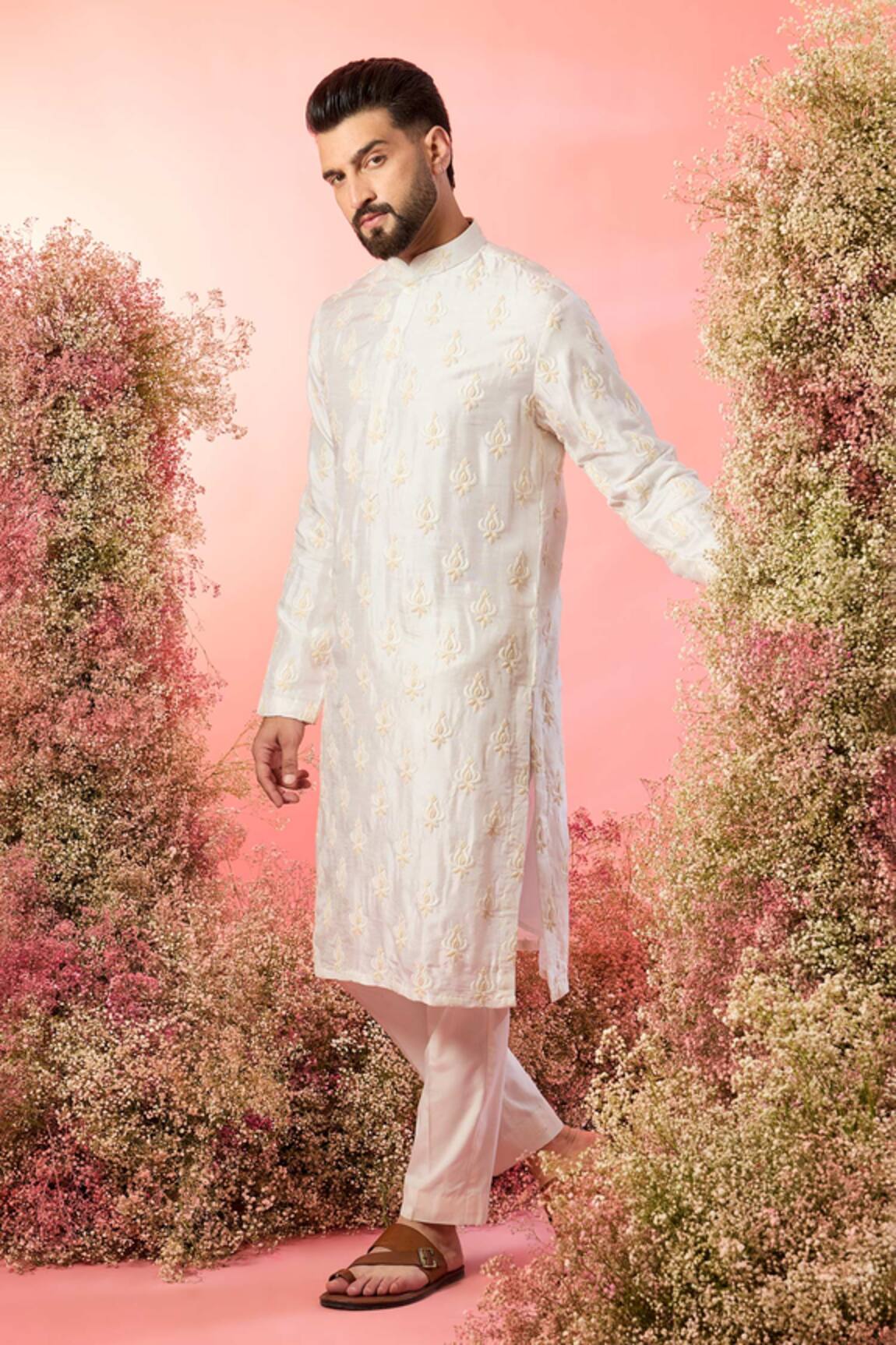 Kasbah Ivory Chikankari Kurta 