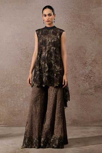 Tarun Tahiliani Floral Overlap Sharara Set 