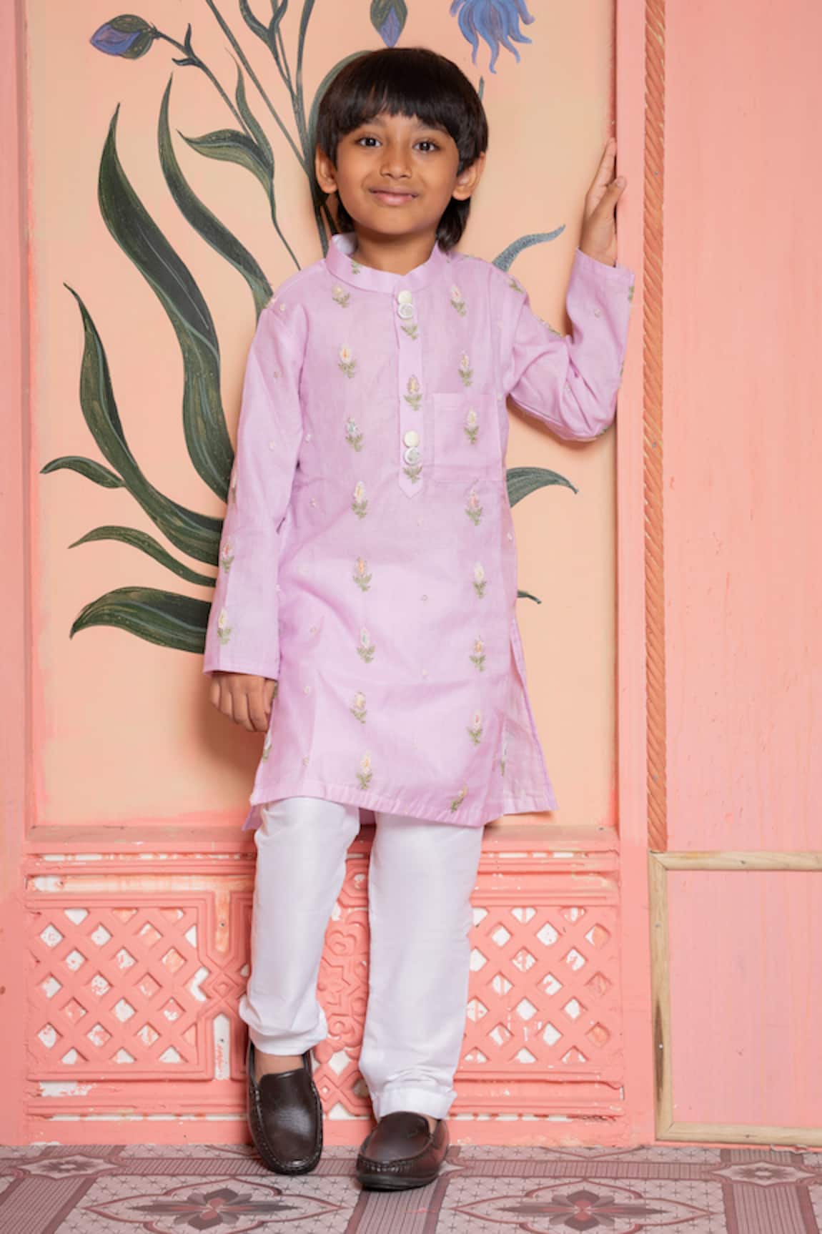 Kirti Agarwal - Pret N Couture Embroidered Kurta & Churidar Set 