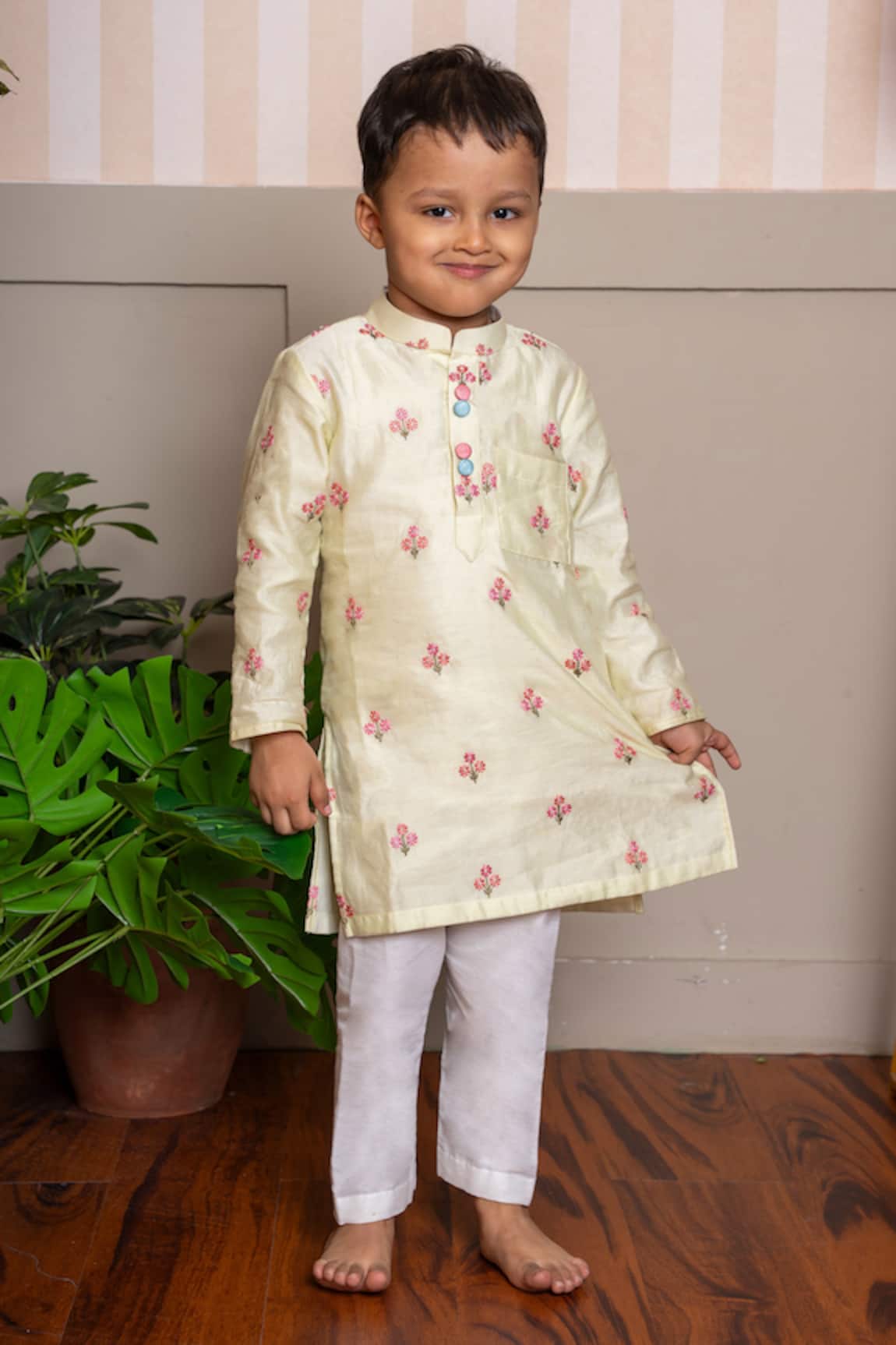 Kirti Agarwal - Pret N Couture Yellow Kurta & Pant Set 