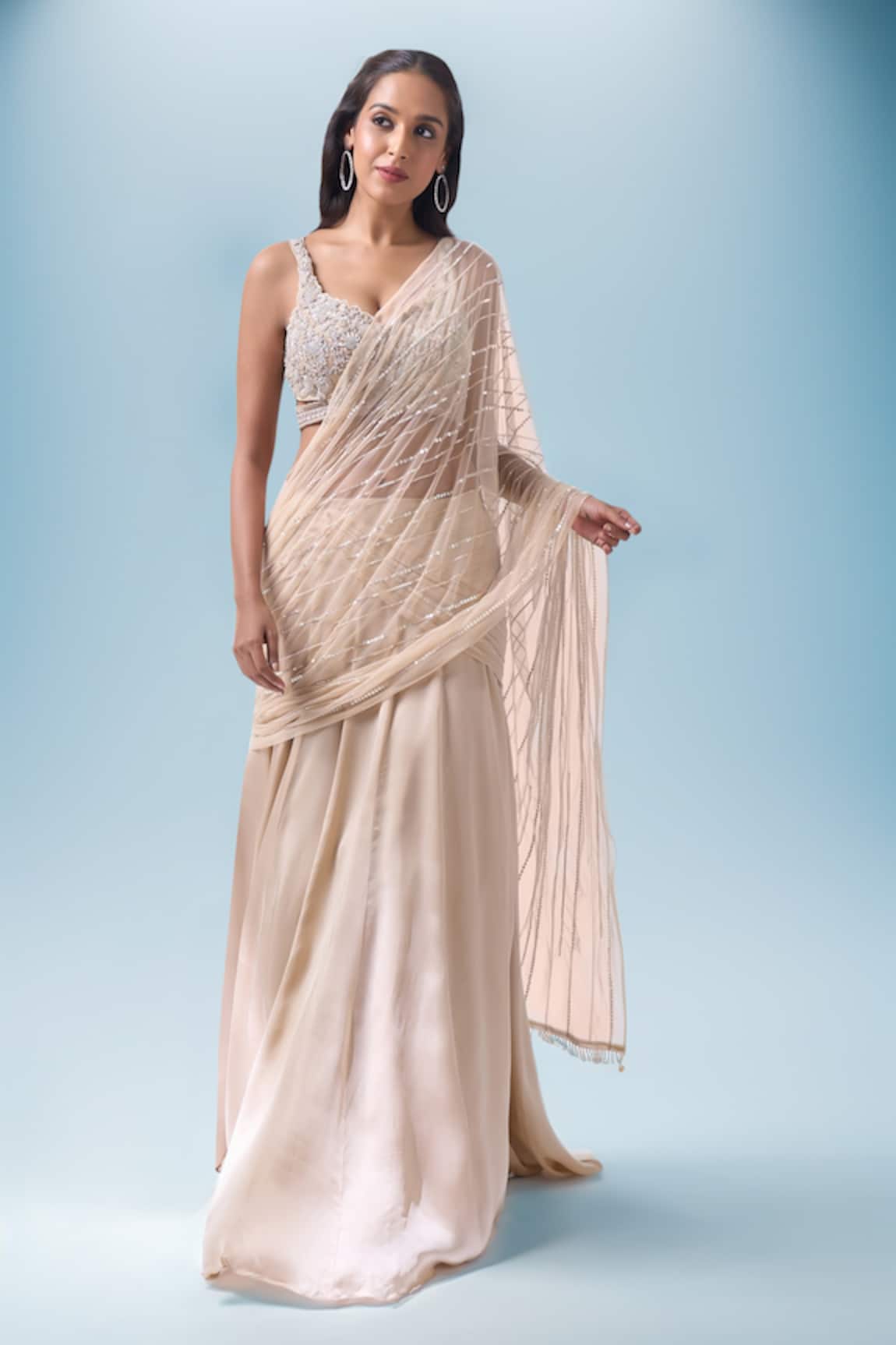 Neha Mehta Couture Hand Embroidered Silk Lehenga Set 