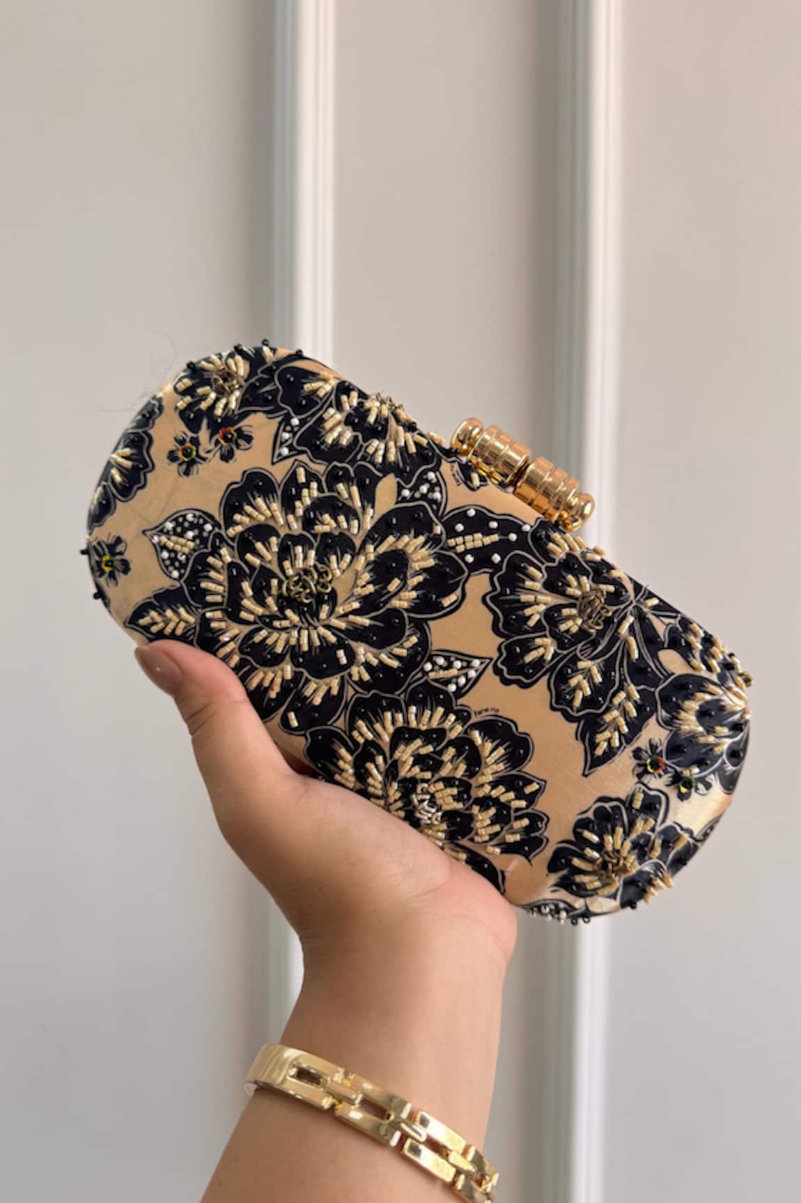 Boxwish By Bhumika Blossom Applique Handwork Clutch Bag 