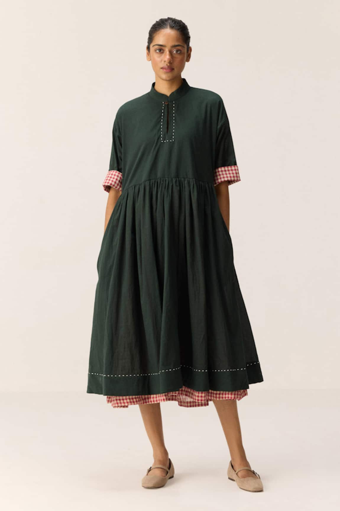 Kharakapas Tangled in Checks Dress 