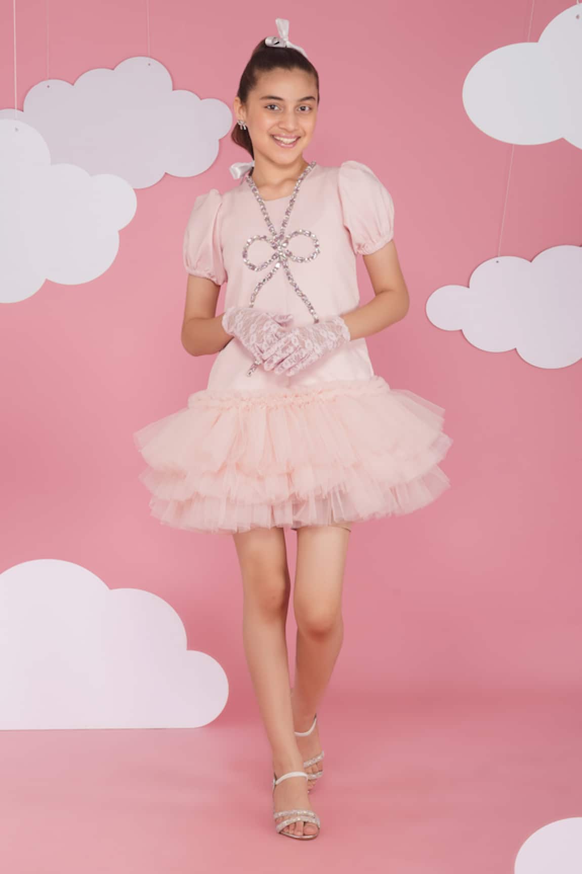 Hoity Moppet Designer Pink Tulle Dress 