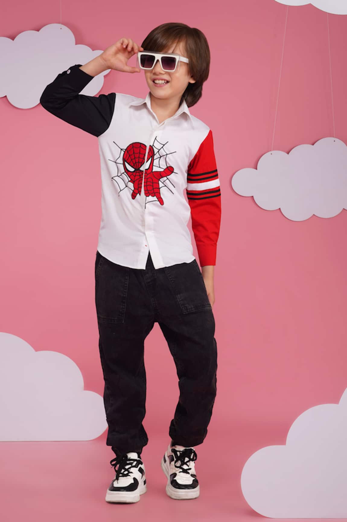 Hoity Moppet Spider-X Boys Designer Shirt 