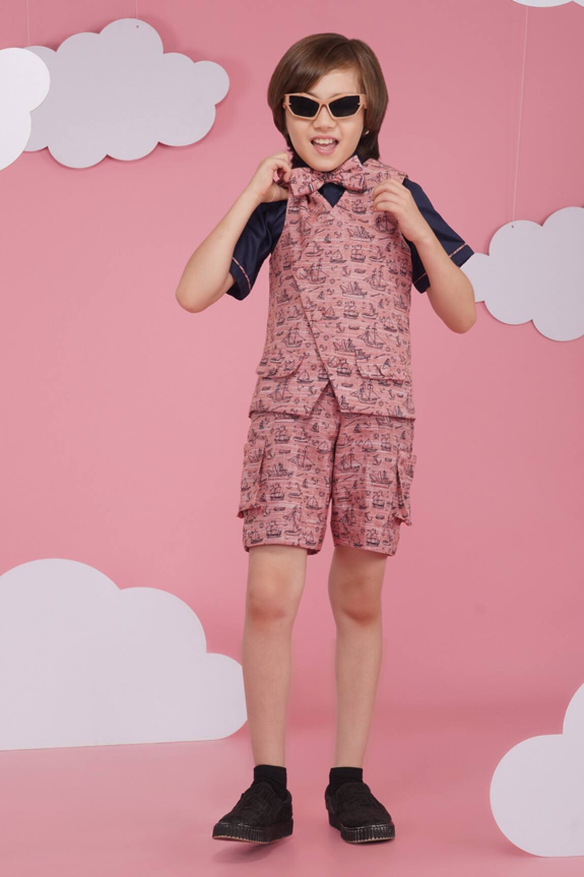Hoity Moppet Red Designer Boys Set 