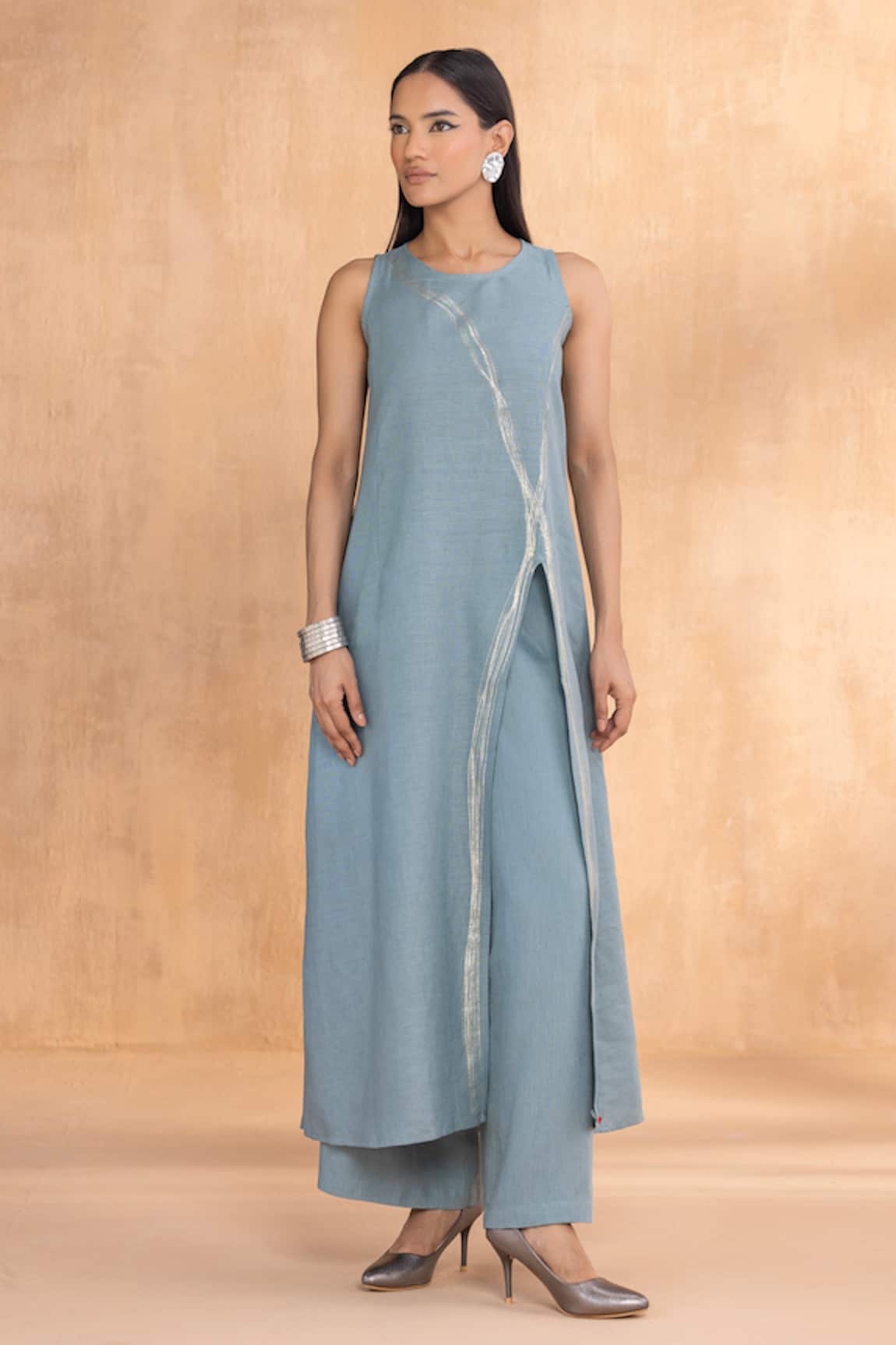 Kaveri Linen Tunic & Pant Set 