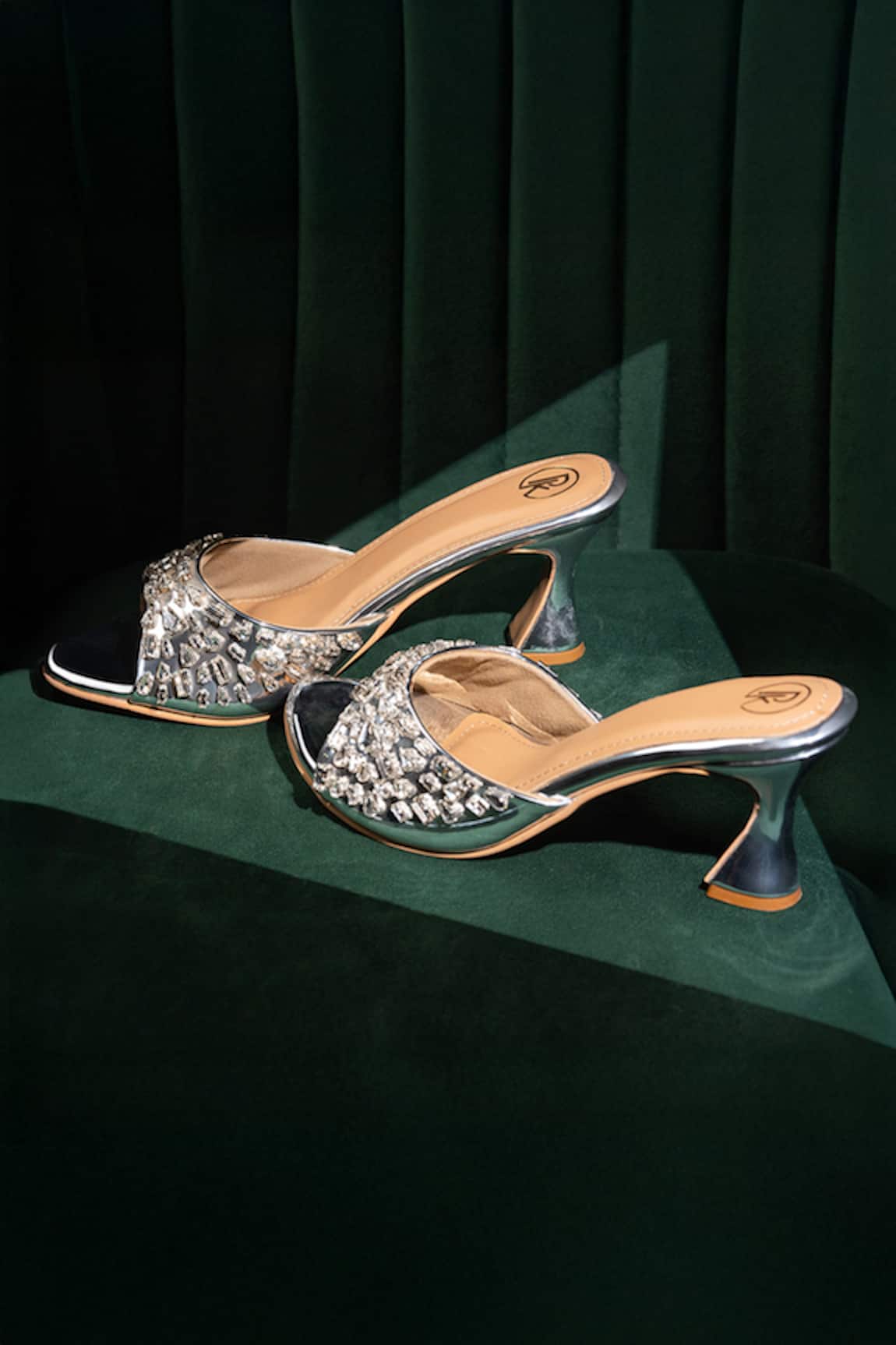 Preet Kaur Silver Embellished Heels 