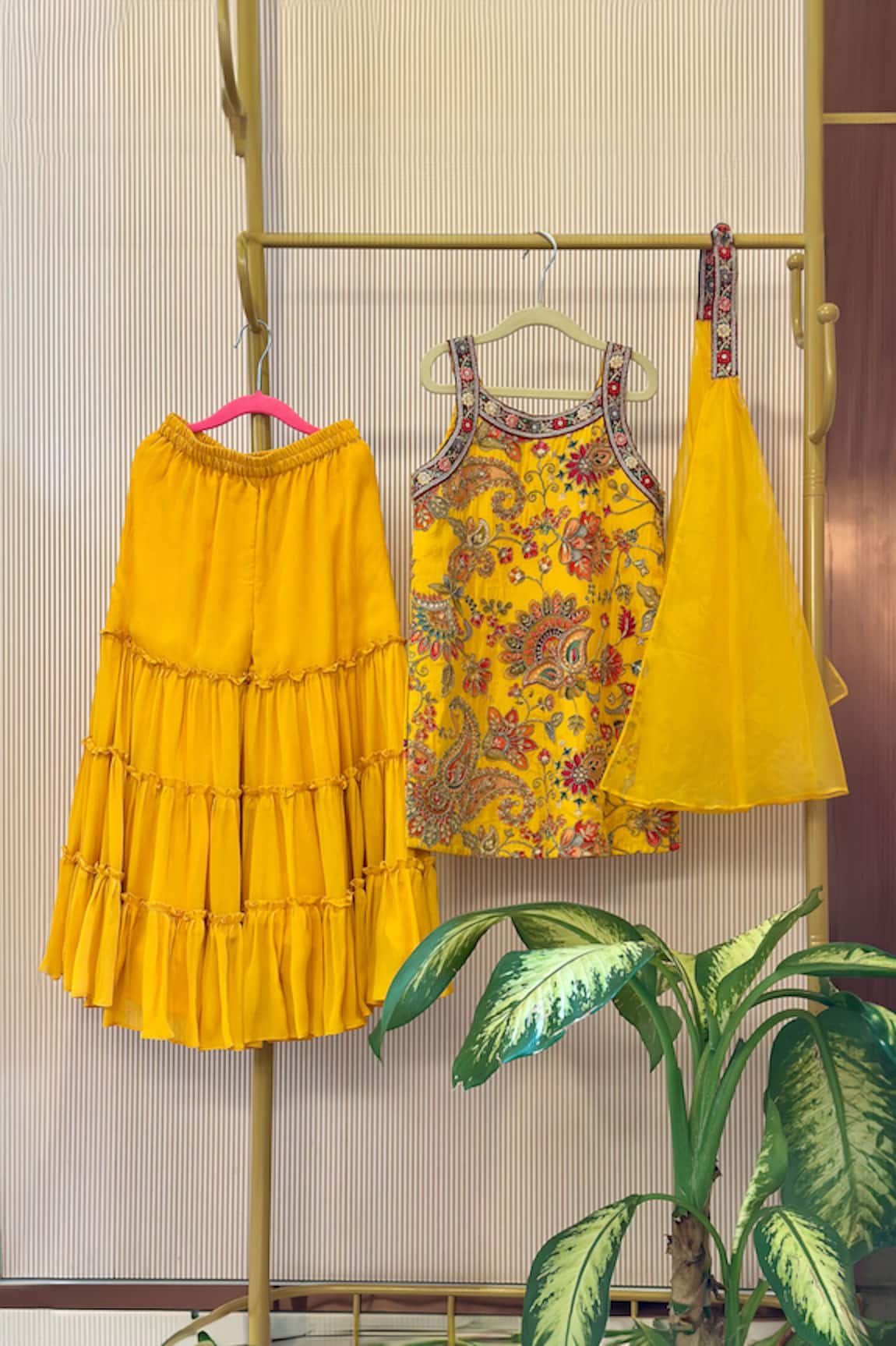 Rage Attire-Sweta Saria Yellow Printed Kurta Sharara Set 