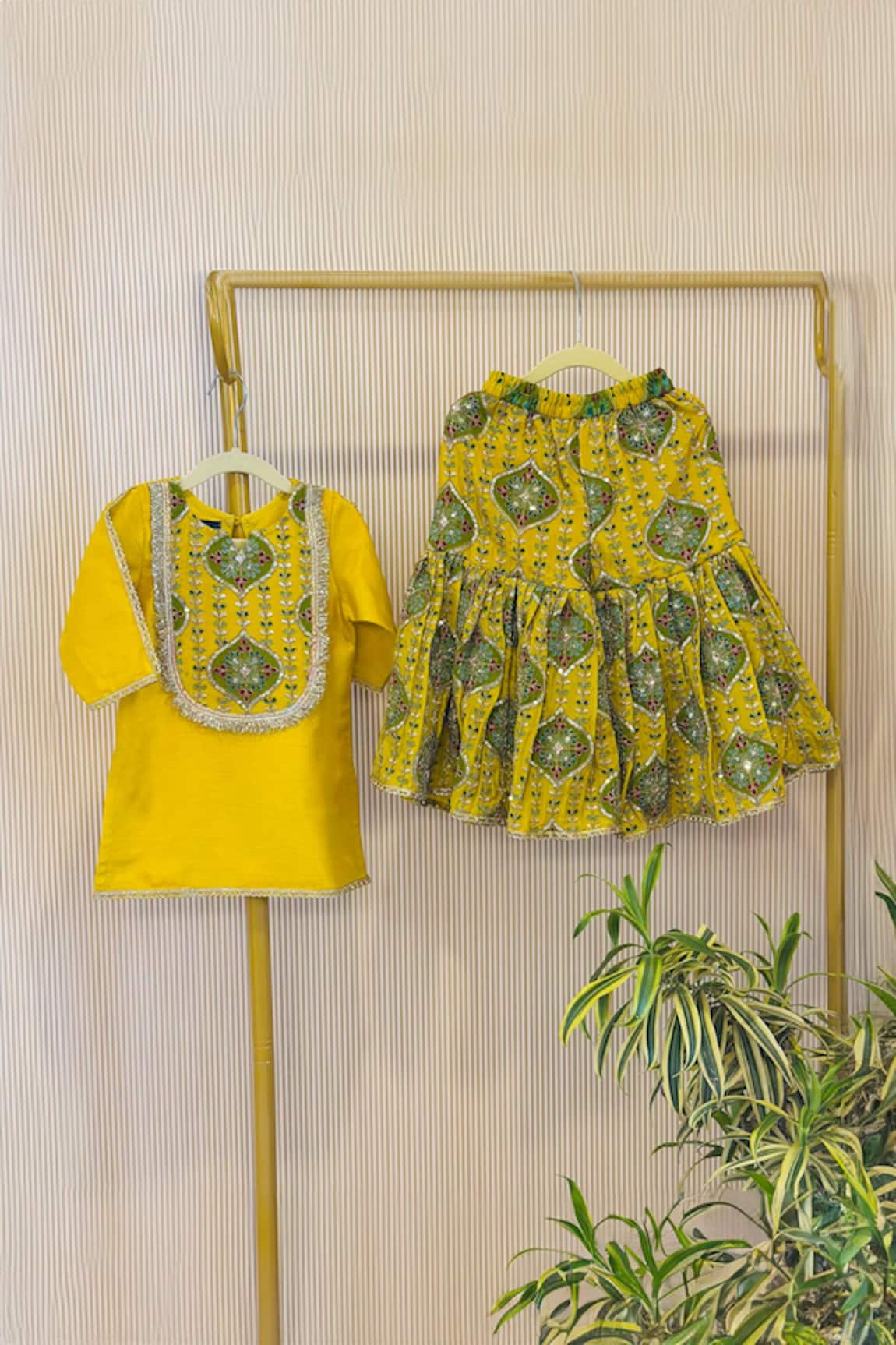 Rage Attire-Sweta Saria Yellow Designer Kurta & Sharara Set 