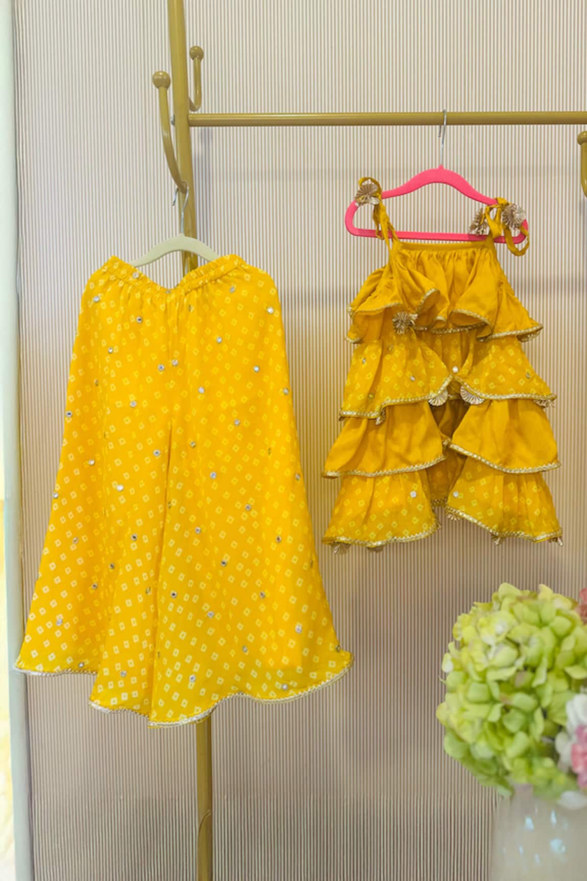 Rage Attire-Sweta Saria Yellow Printed Tunic & Sharara Set 