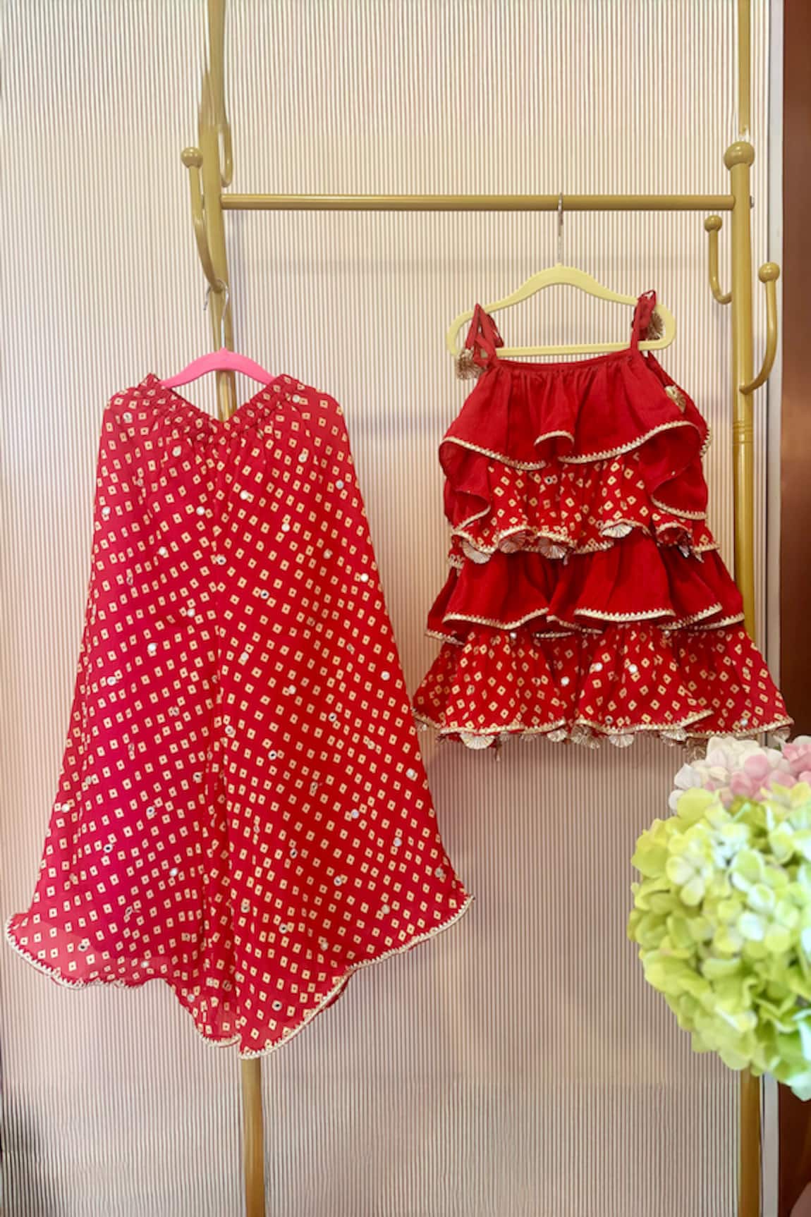 Rage Attire-Sweta Saria Red Layered Tunic & Sharara Set 