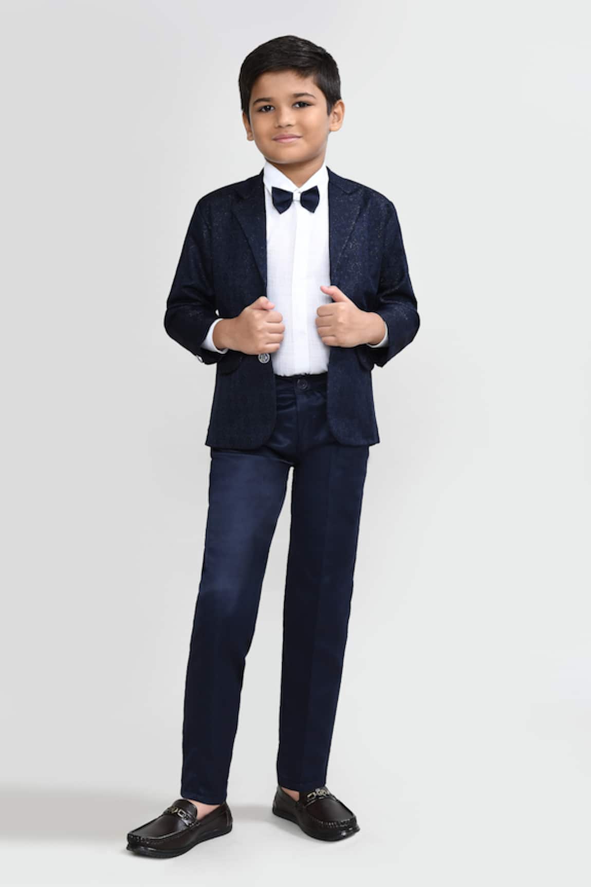 Petite Pomme Navy Blue Designer Suit Set 