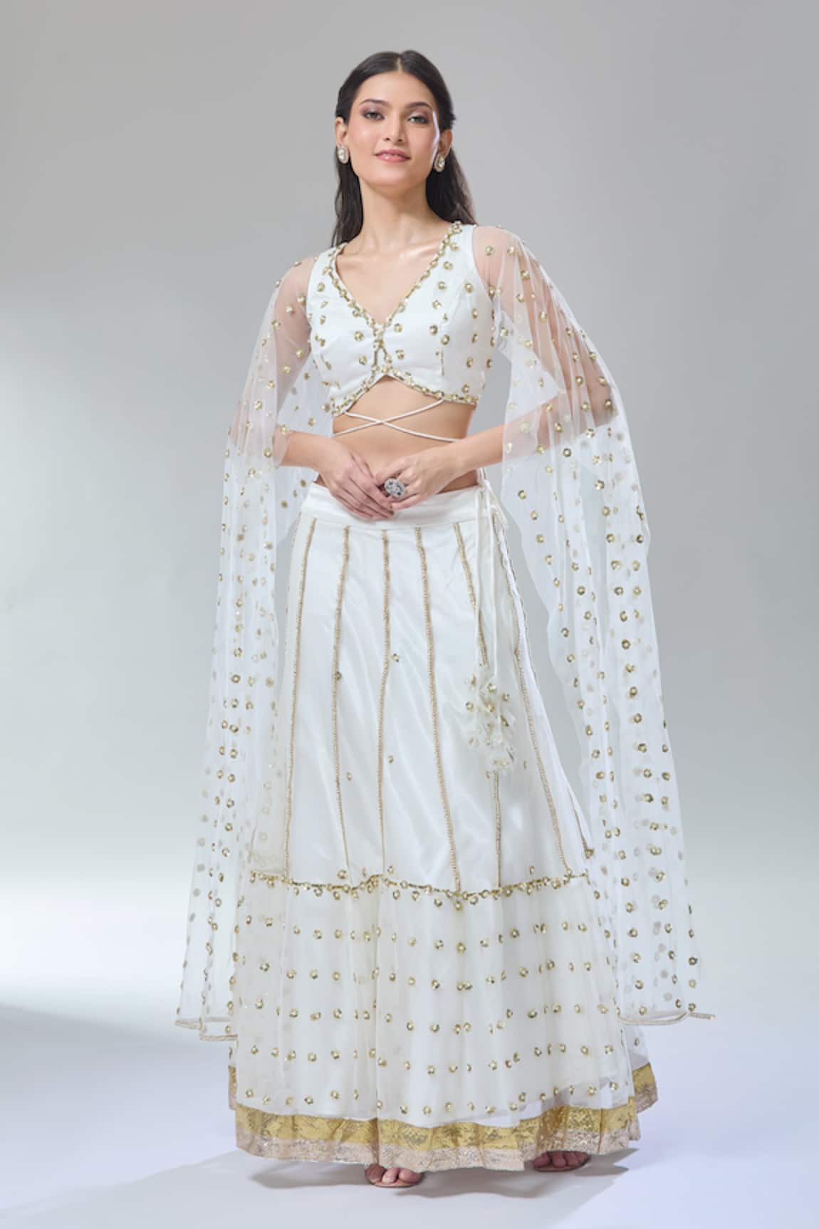 Divya Kanakia Sequin Embroidered Lehenga & Blouse Set 