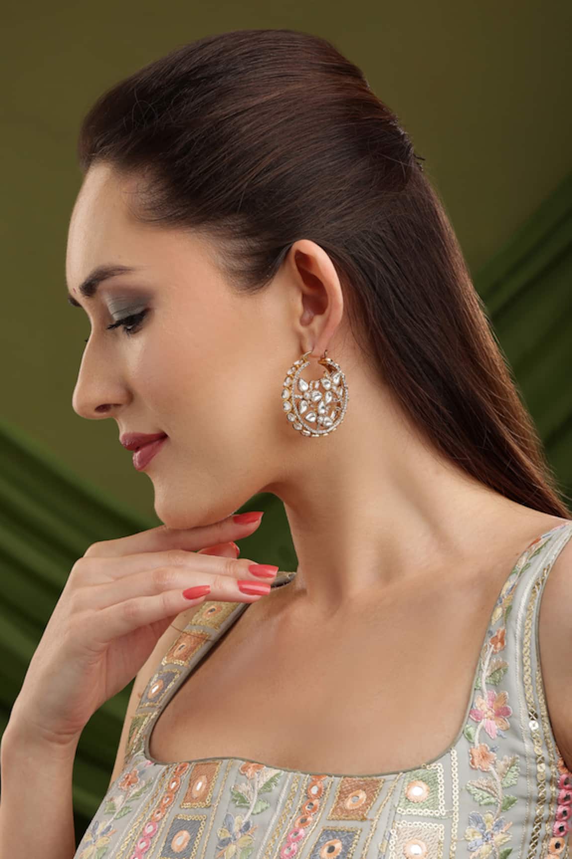 Ruby Raang Moissanite Diamond Earrings 