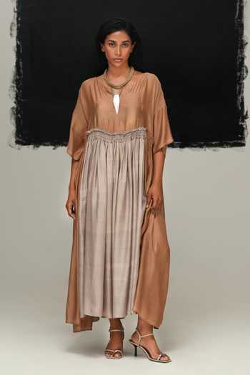 Urvashi Kaur Hibiki Handwoven Mulberry Silk Dress 