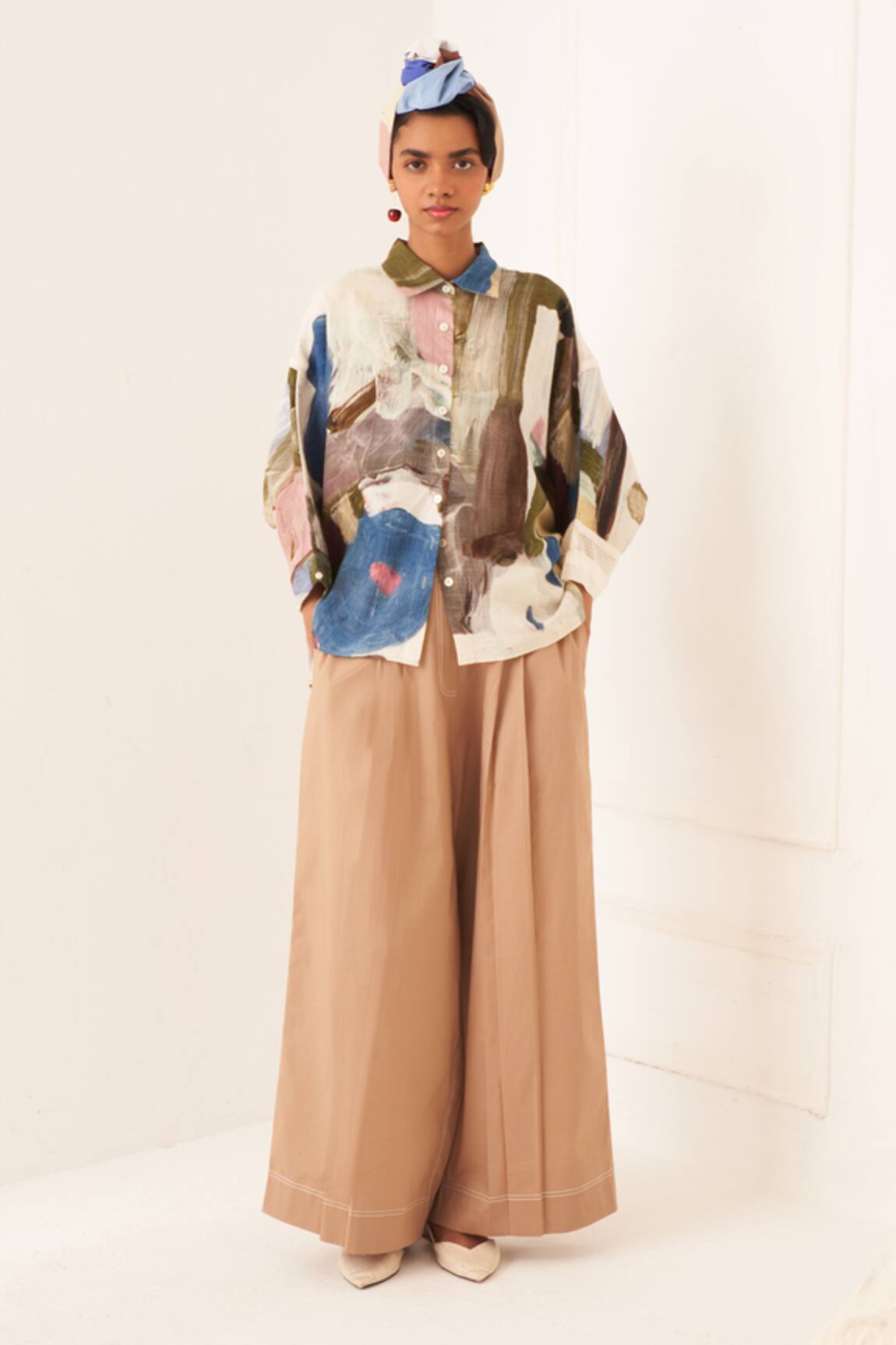 OFRIDA Multicolor Cotton Shirt & Pant Set 