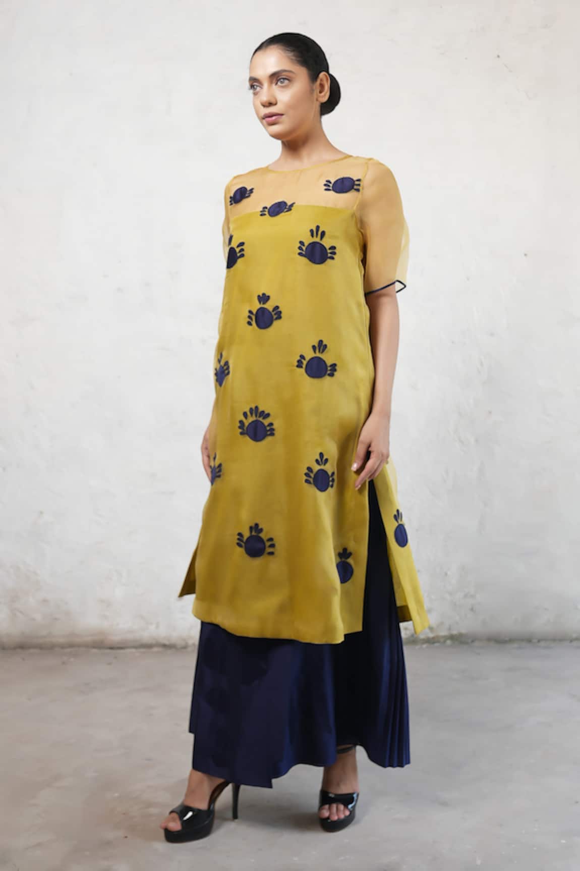Saksham & Neharicka Applique Silk Organza Kurta 