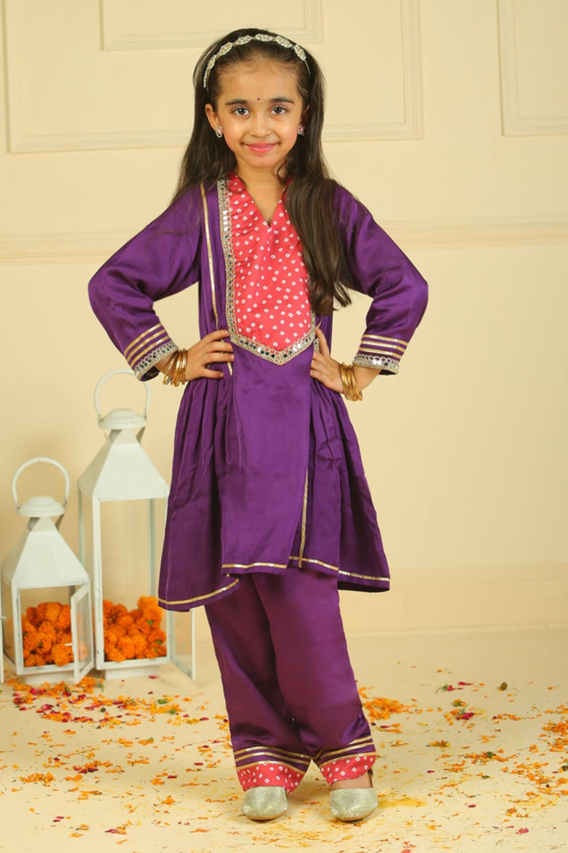Pankhuri By Priyanka Lace Embellished Kurta Set 